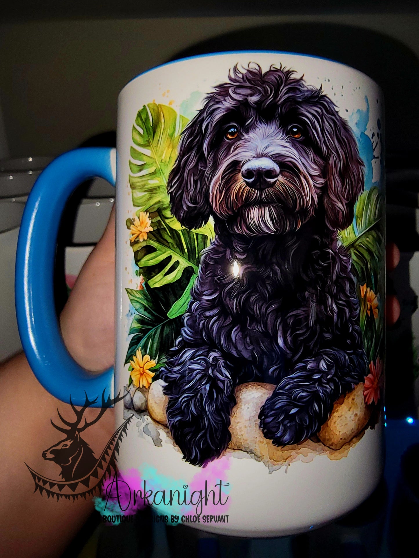 Tasse en céramique sur commande - Collection Realism - Doodle Noir