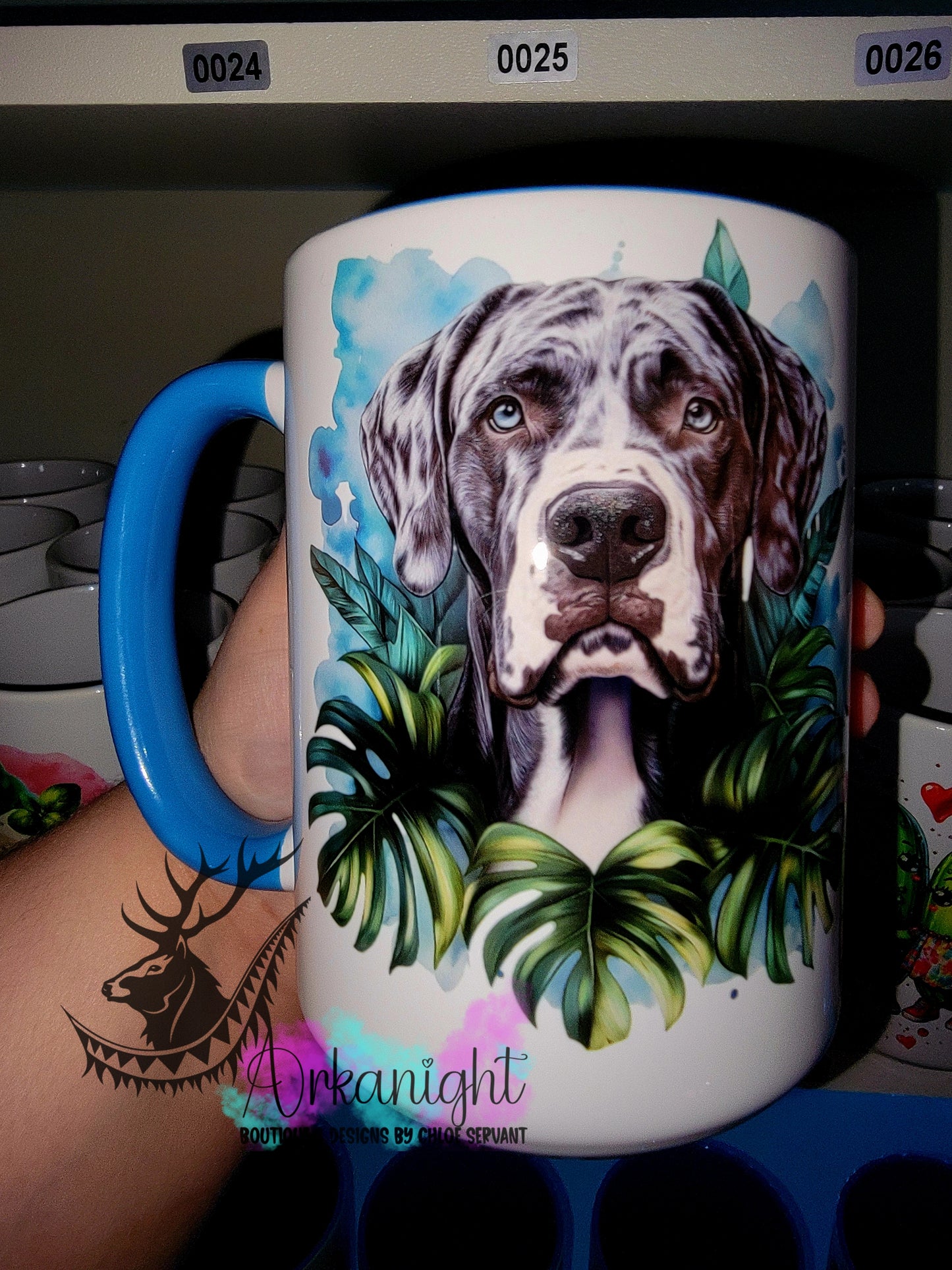 Tasse en céramique sur commande - Collection Realism - Grand Danois Merle