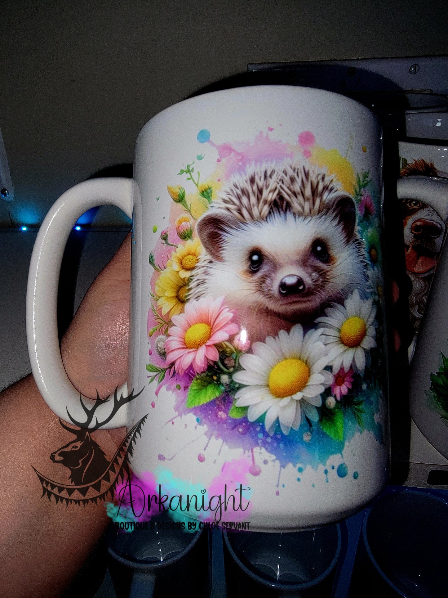 Tasse en céramique sur commande - Collection Été- Vivid Pastel Colors - Hérisson