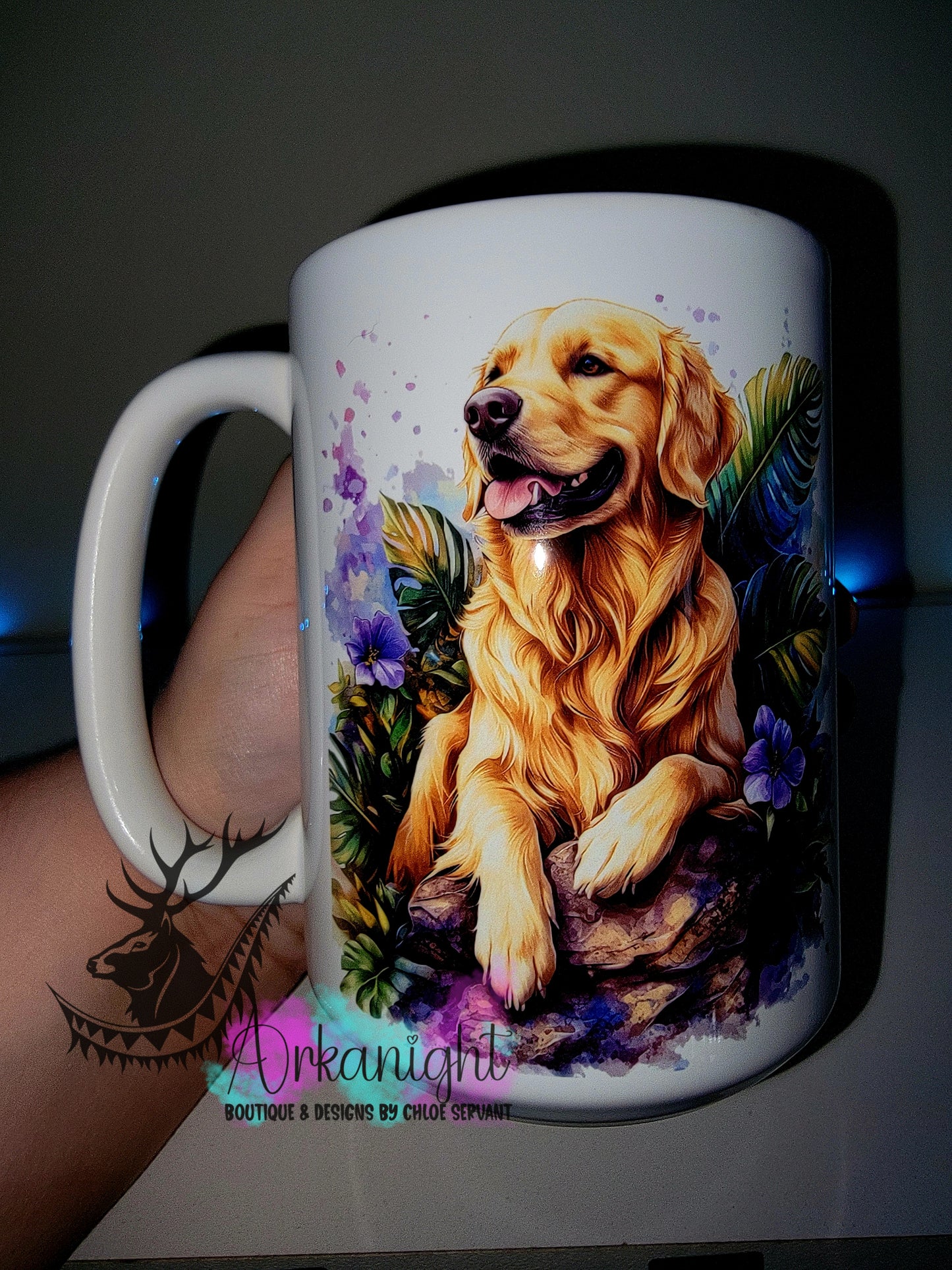 Tasse en céramique sur commande - Collection Realism - Golden Retriever