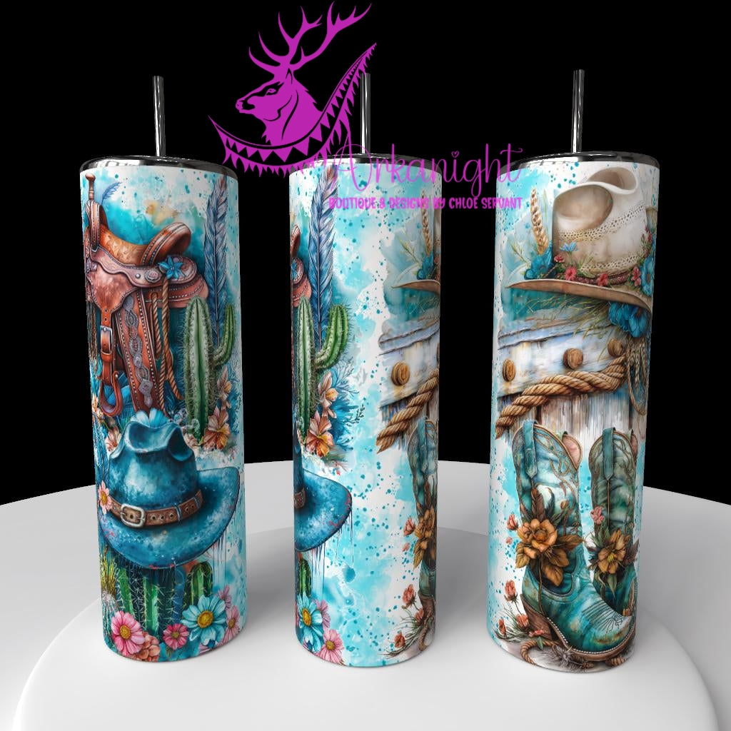 Gourde sur commande - Collection Western 2026 - Cowgirl Turquoise