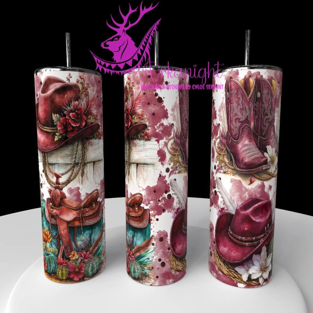 Gourde sur commande - Collection Western 2026 - Cowgirl Bourgogne