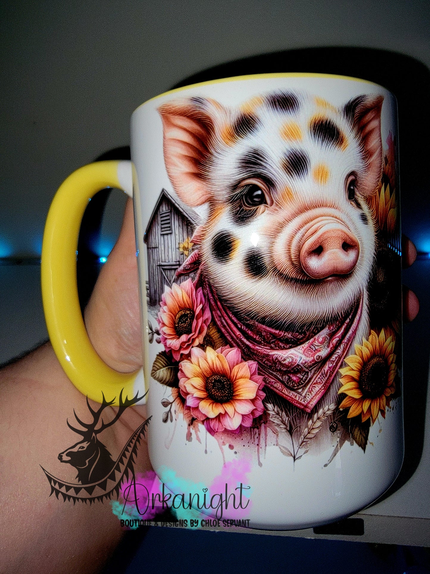 Tasse en céramique sur commande - Collection Western 2026 - Cheval Percheron - Cochons