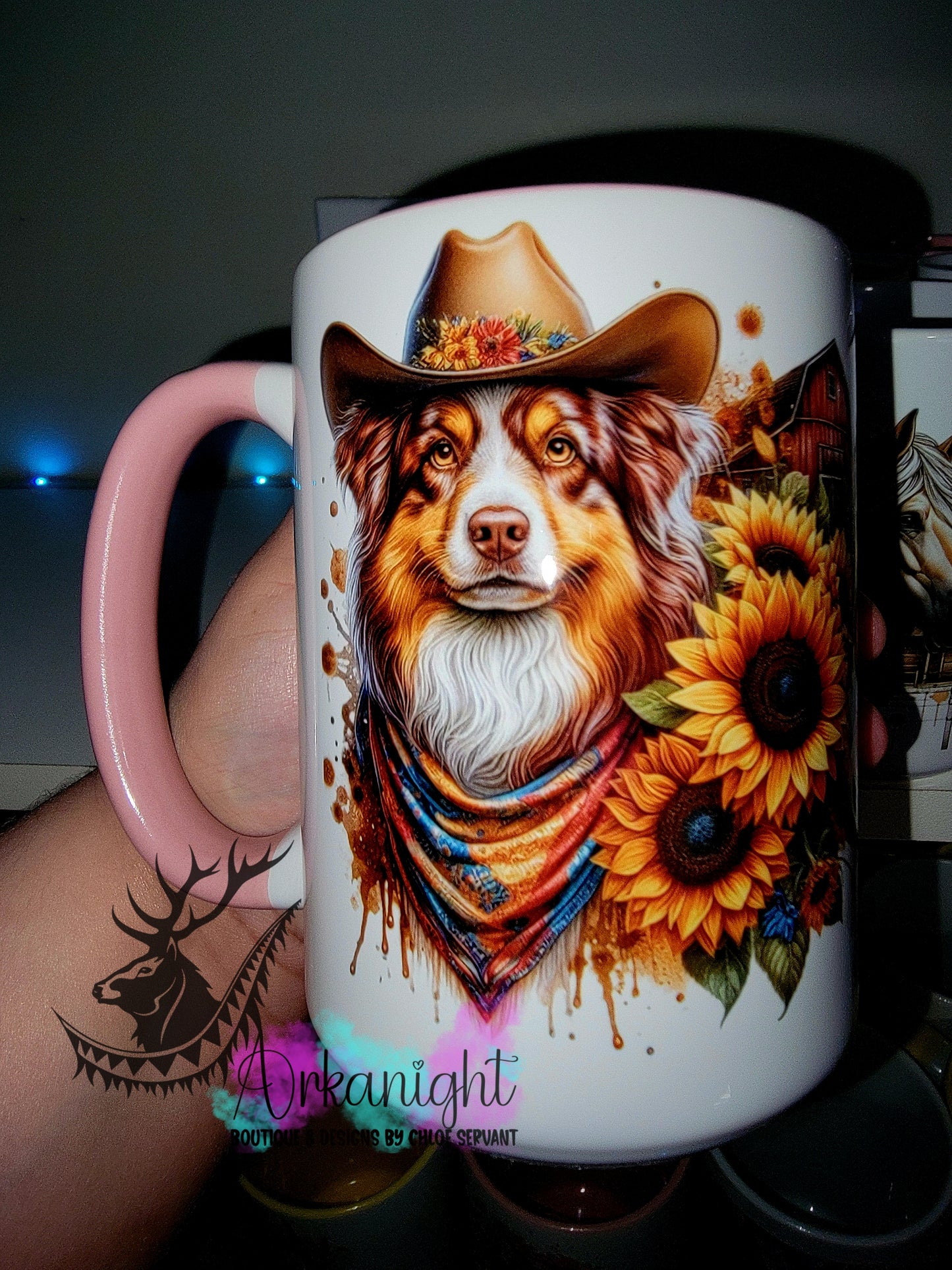 Tasse en céramique sur commande - Collection Western 2026 - Berger Australien Rouge Merle