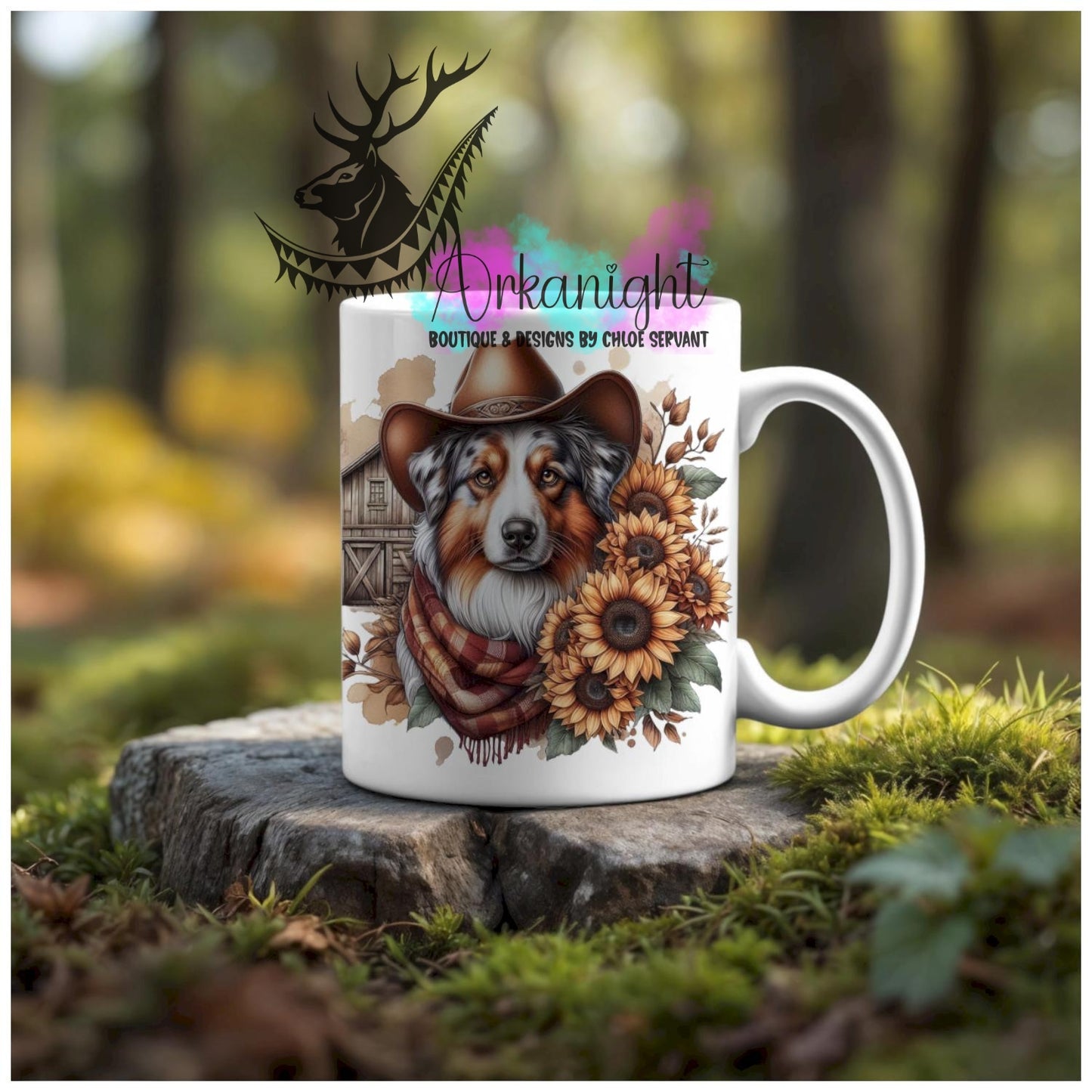 Numérique - Tasse en céramique - Western 2026 - Berger Australien Bleu Merle