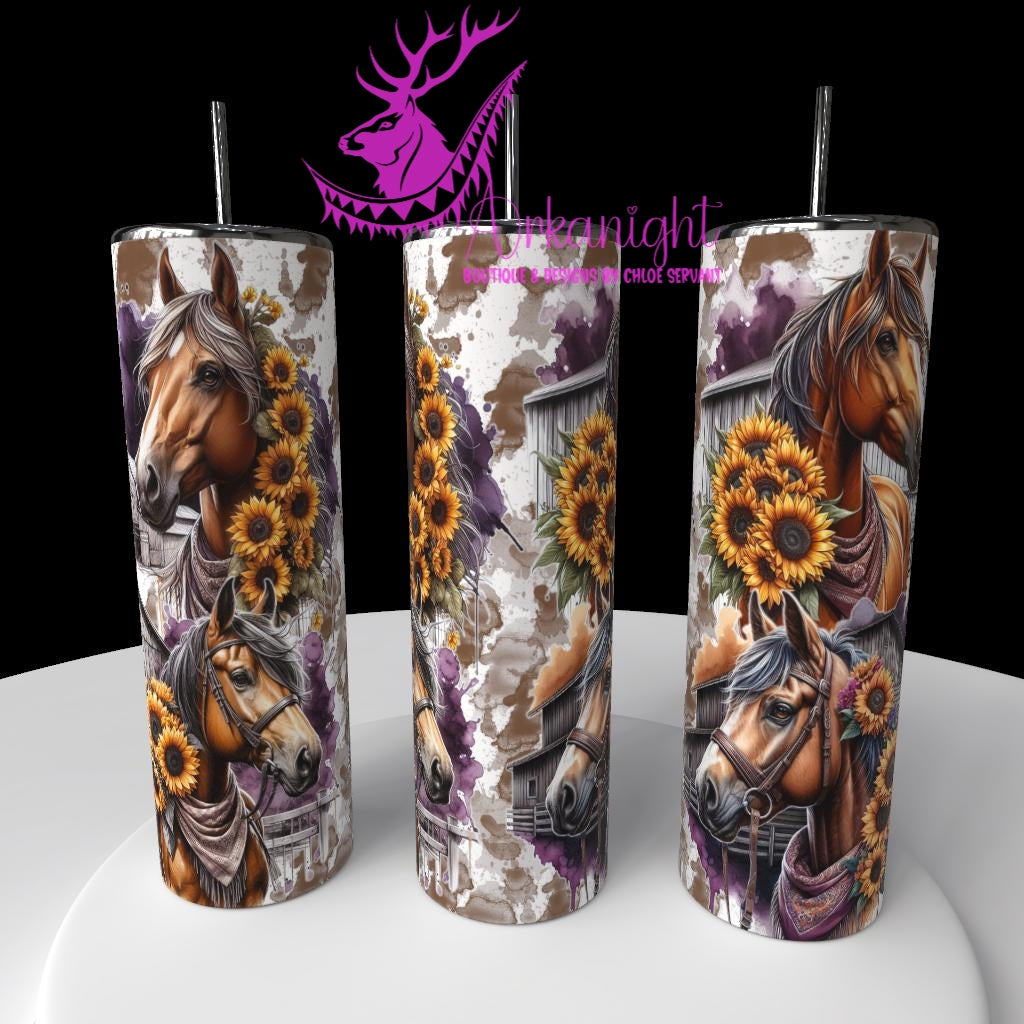 Gourde sur commande - Collection Western 2026 - Cheval Brun