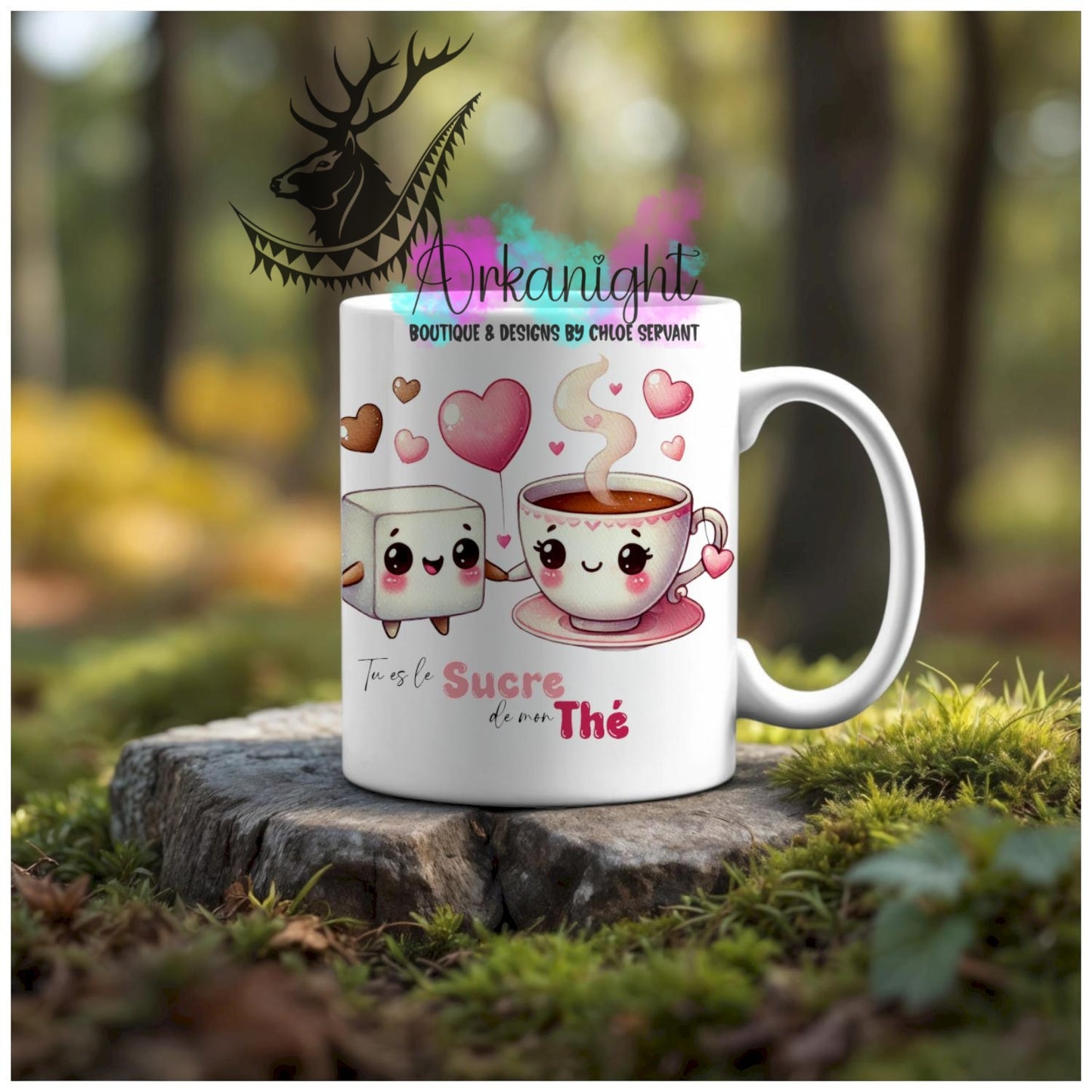 Numérique - Tasse en céramique - Collection Couples d'aliments comiques - Sucre de mon thé