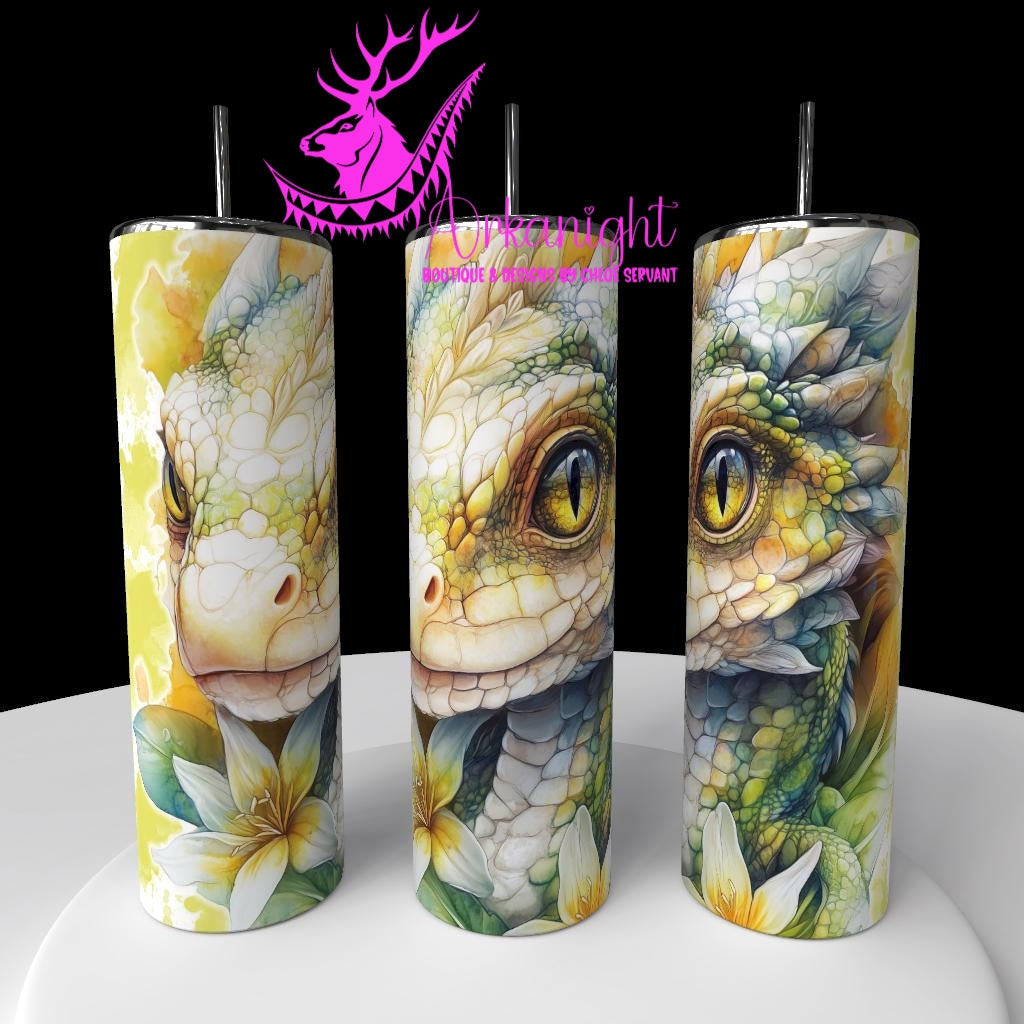 Gourde sur commande - Collection Fantaisie 2026 - Dragon - Jaune