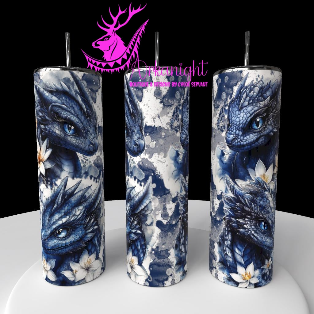 Gourde sur commande - Collection Fantaisie 2026 - Dragon - Bleu Navy