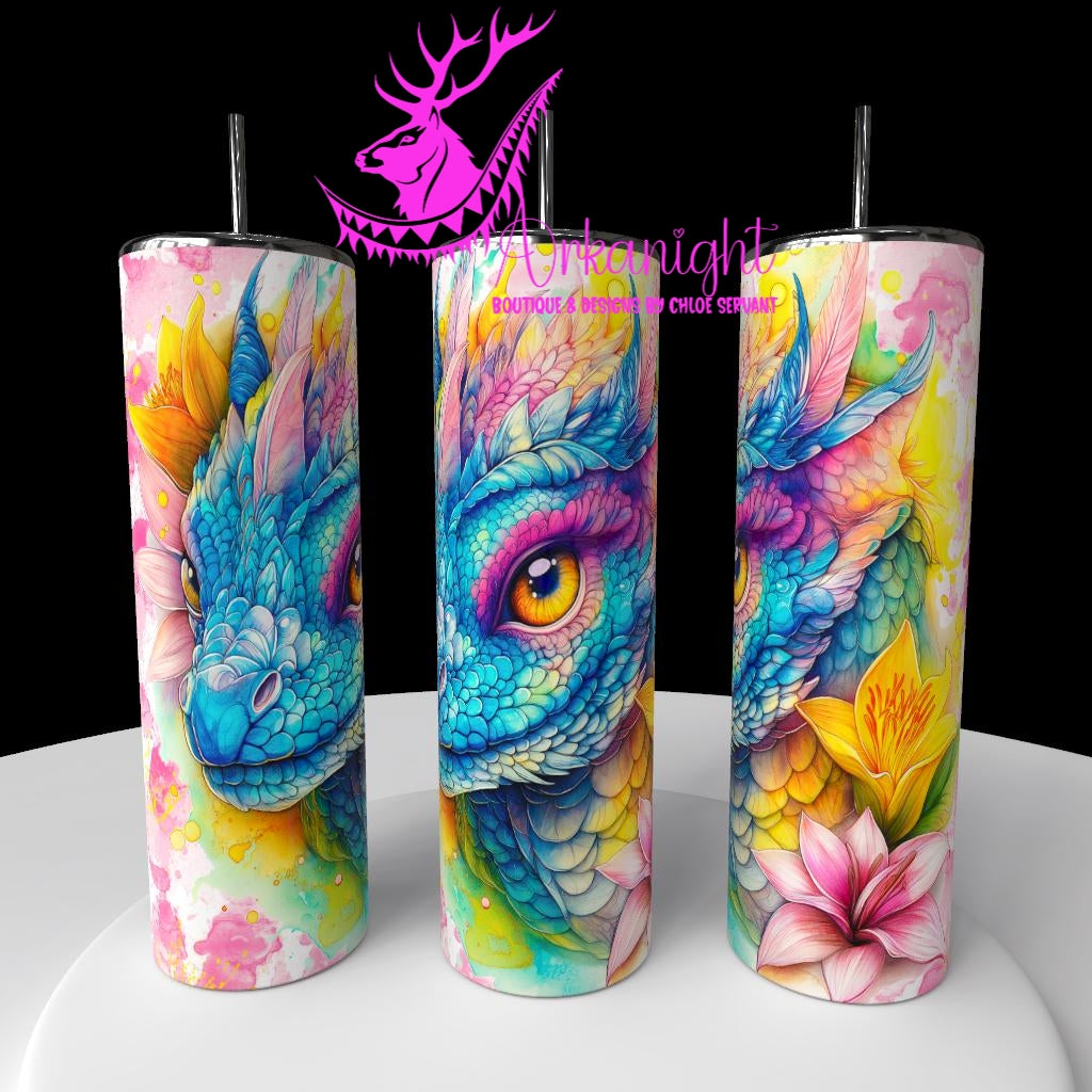 Gourde sur commande - Collection Fantaisie 2026 - Dragon - Pastel individuelle