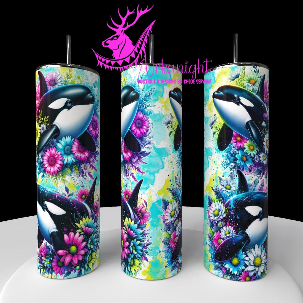 Gourde sur commande - Collection Vivid Colors & Flowers - Animaux - Orques