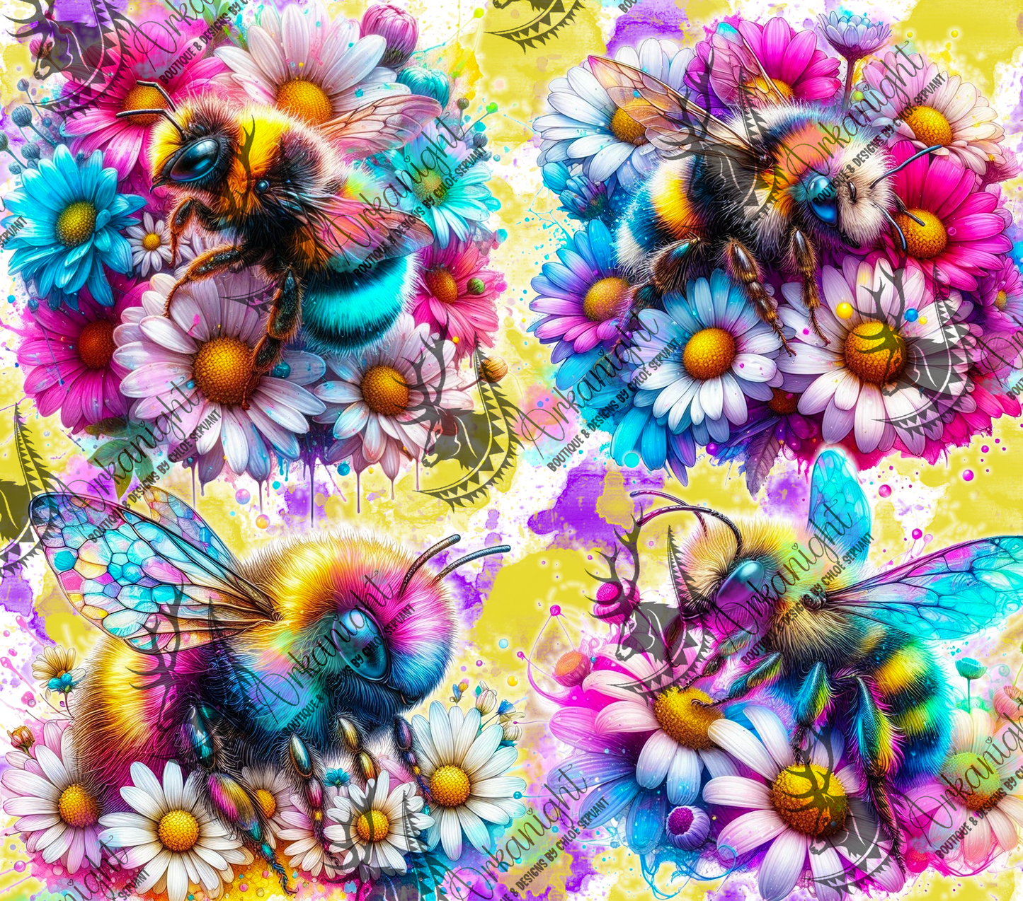 Numérique - Collection Vivid Colors & Flowers - Animaux - Abeilles