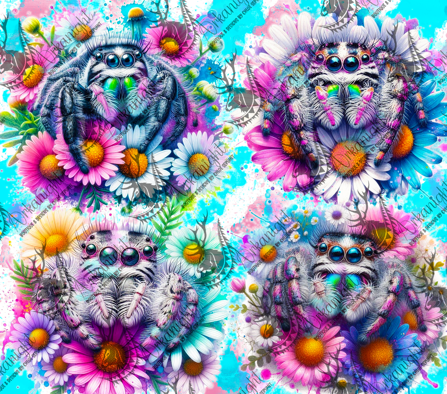 Numérique - Collection Vivid Colors & Flowers - Animaux - Jumping Spider