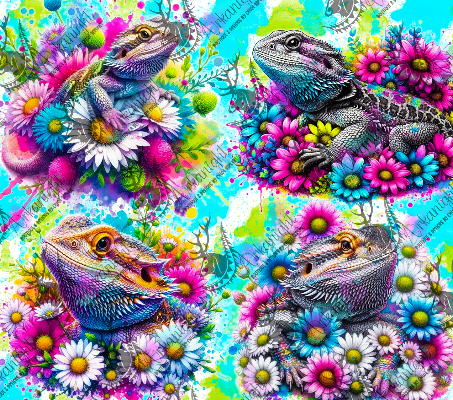 Numérique - Collection Vivid Colors & Flowers - Animaux - Dragon Barbu