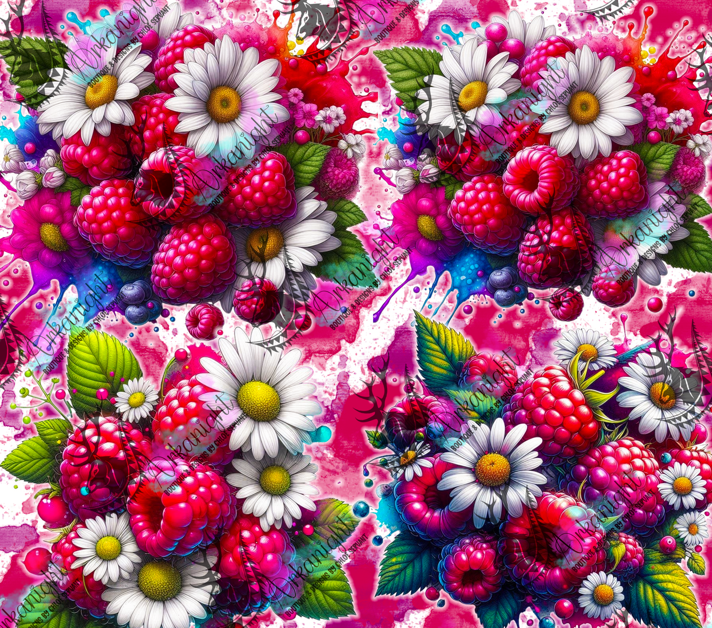 Numérique - Collection Vivid Colors & Flowers - Fruits - Framboise