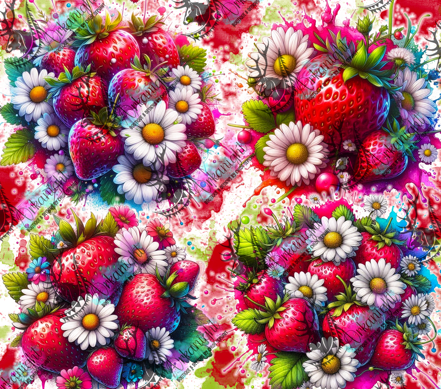 Numérique - Collection Vivid Colors & Flowers - Fruits - Fraise
