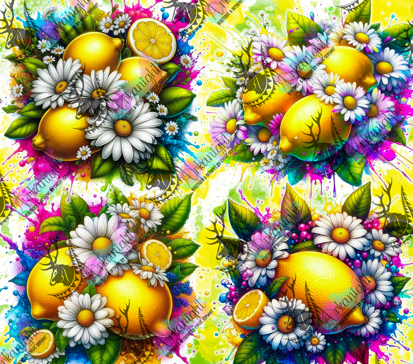 Numérique - Collection Vivid Colors & Flowers - Fruits - Citron