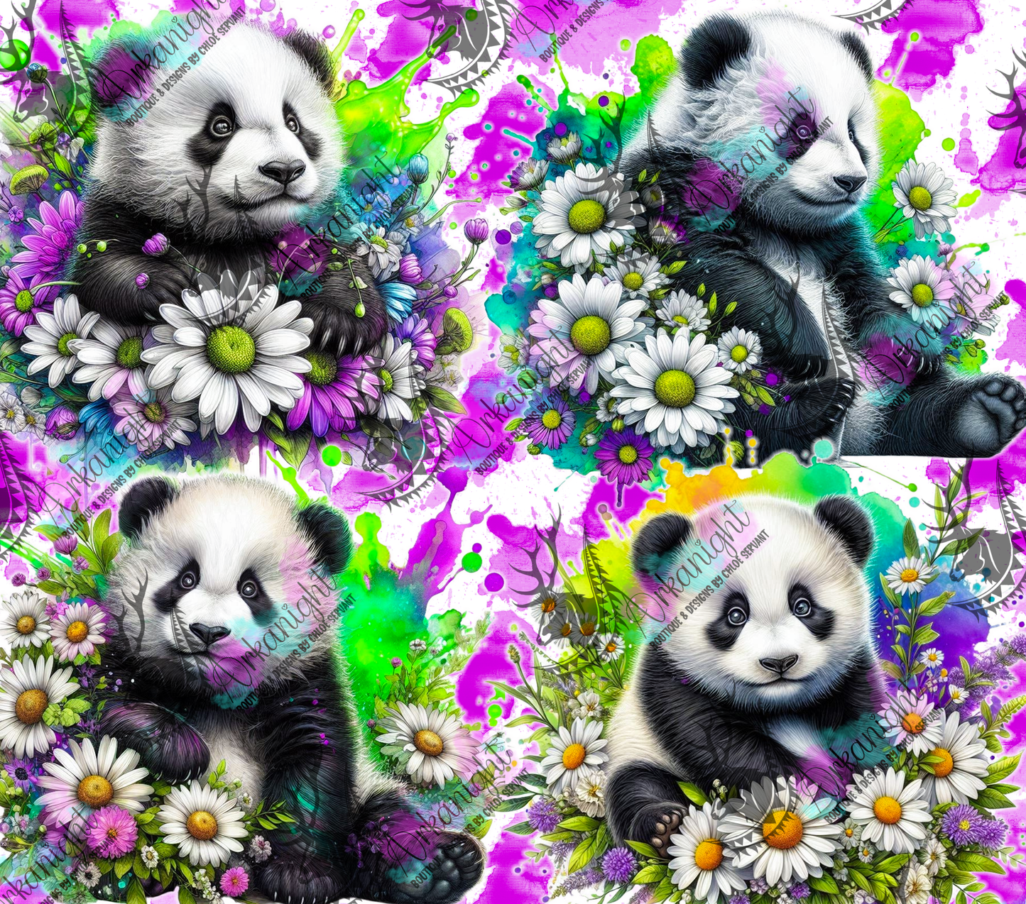 Numérique - Collection Vivid Colors & Flowers - Animaux - Panda