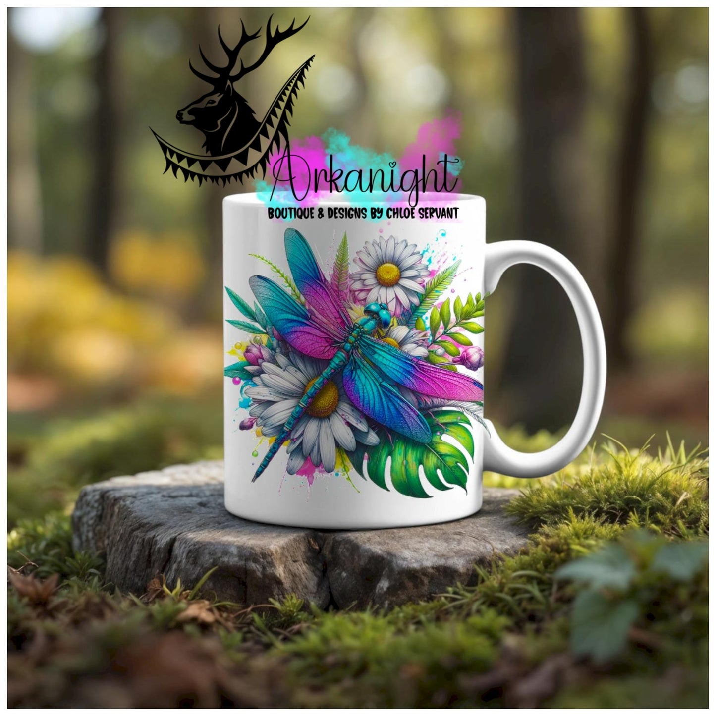 Numérique - Tasse en céramique - Collection Vivid Colors & Flowers - Animaux - Libellules