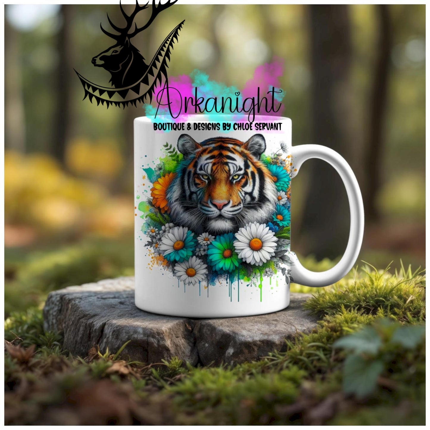 Numérique - Tasse en céramique - Collection Vivid Colors & Flowers - Animaux - Tigre