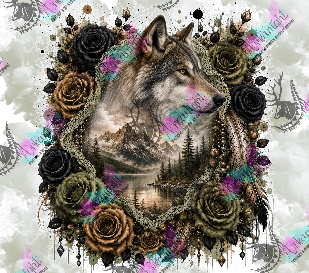 Numérique - Collection Boho 2026 - Double Exposition - Loup