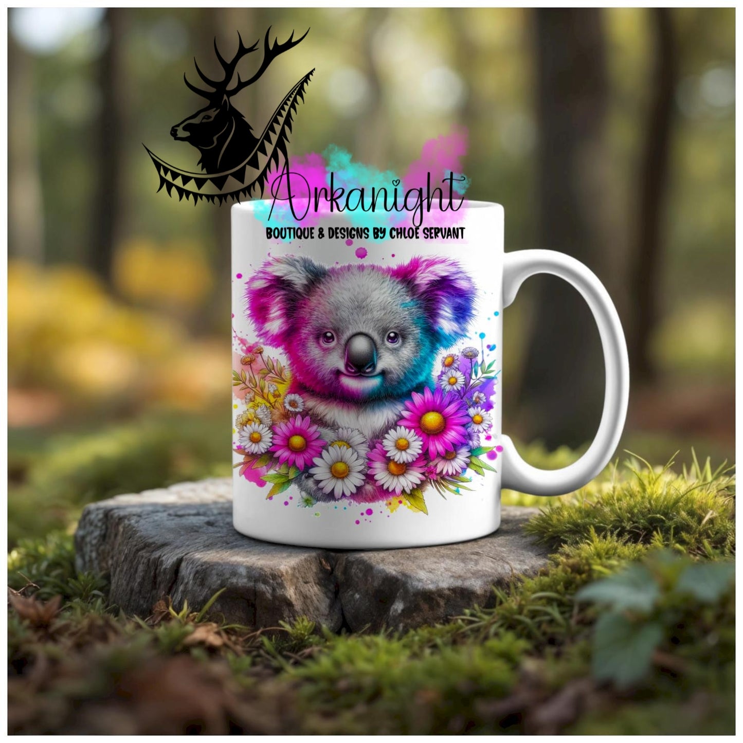 Numérique - Tasse en céramique - Collection Vivid Colors & Flowers - Animaux - Koala