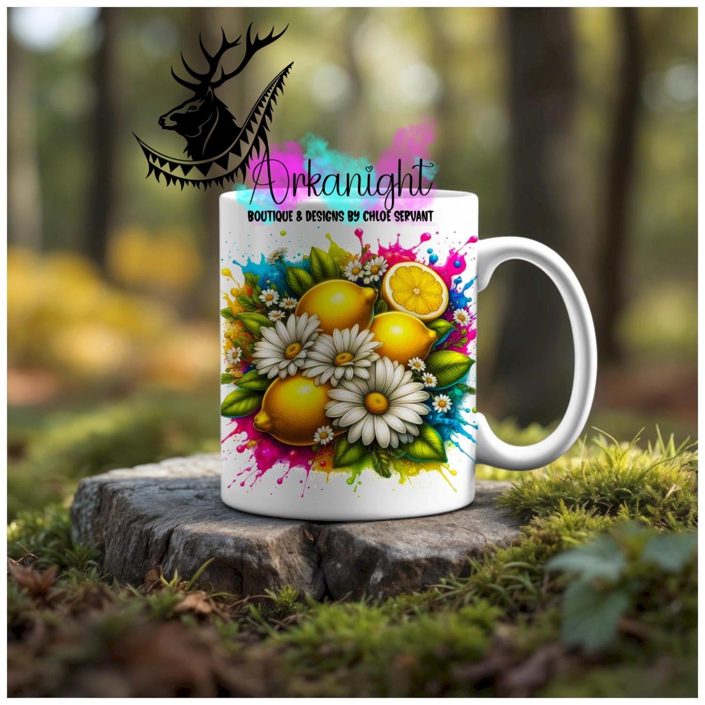 Numérique - Tasse en céramique - Collection Vivid Colors & Flowers - Fruits - Citron