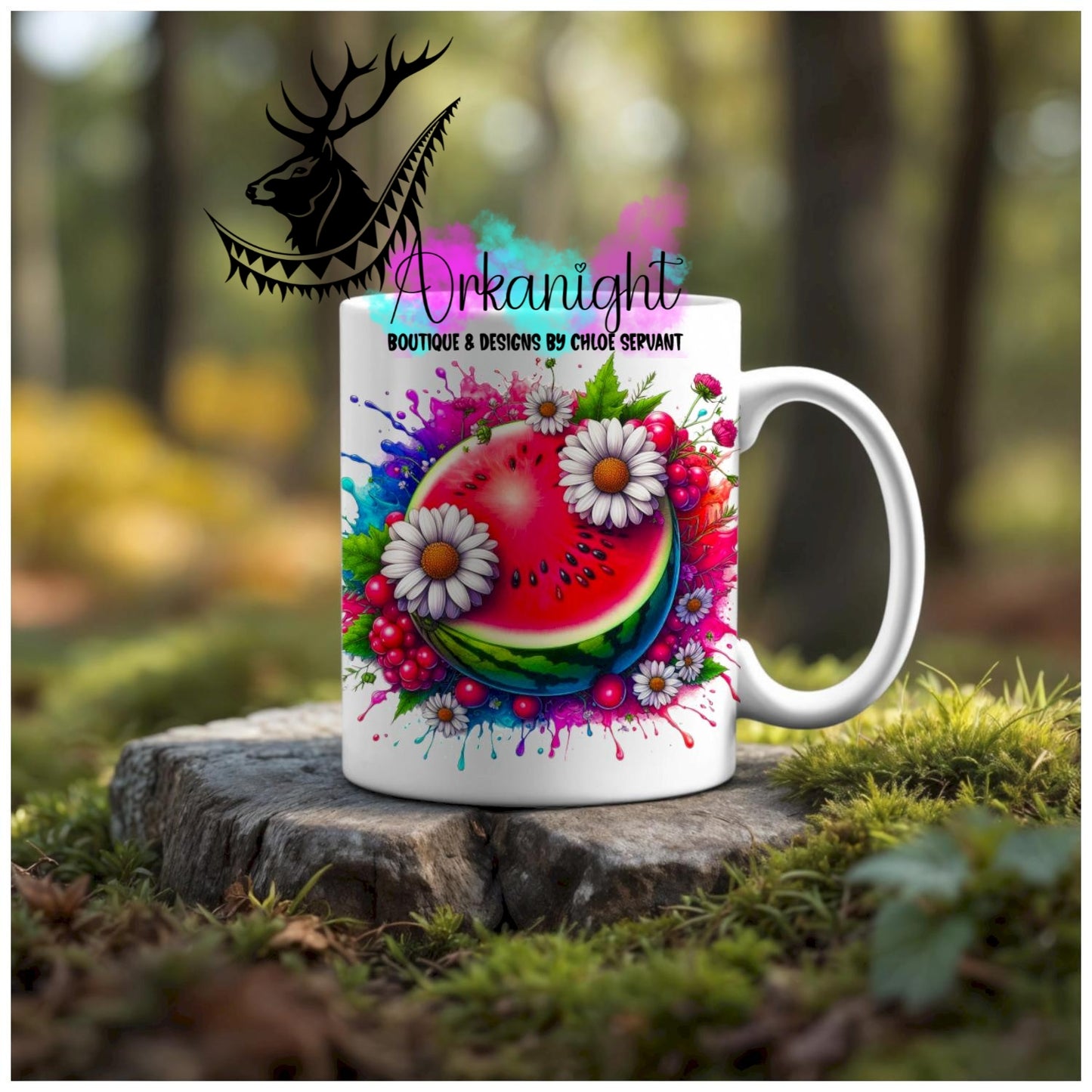 Numérique - Tasse en céramique - Collection Vivid Colors & Flowers - Fruits - Melon D'eau