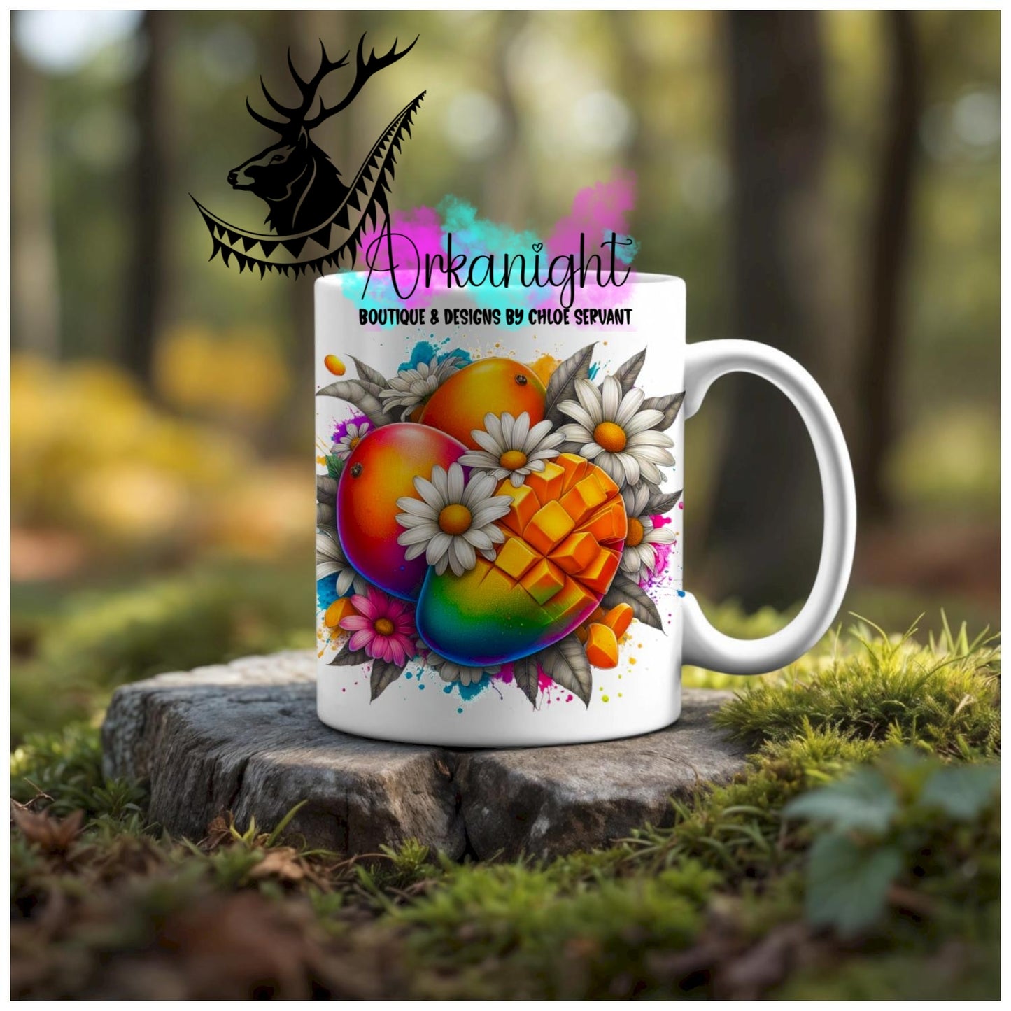 Numérique - Tasse en céramique - Collection Vivid Colors & Flowers - Fruits - Mangue