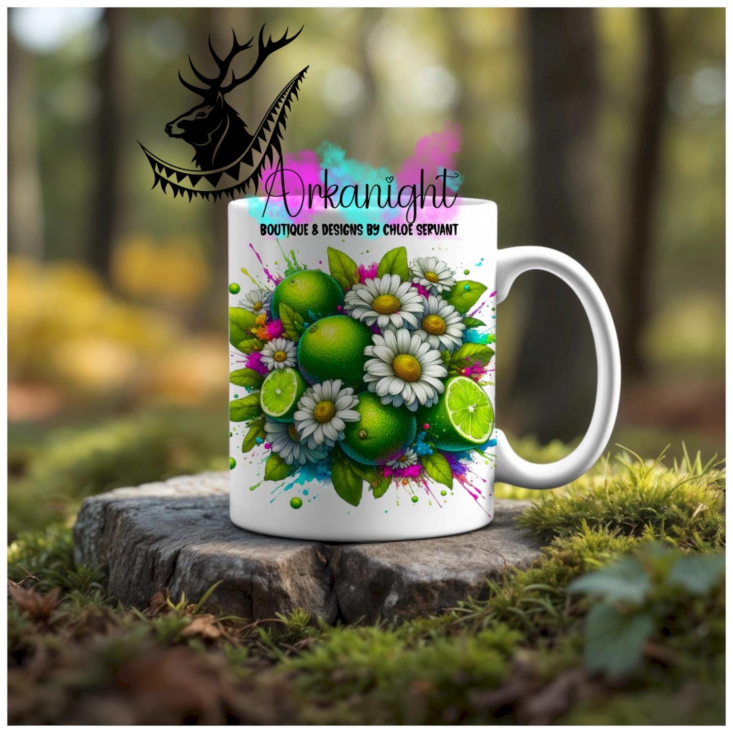 Numérique - Tasse en céramique - Collection Vivid Colors & Flowers - Fruits - Lime