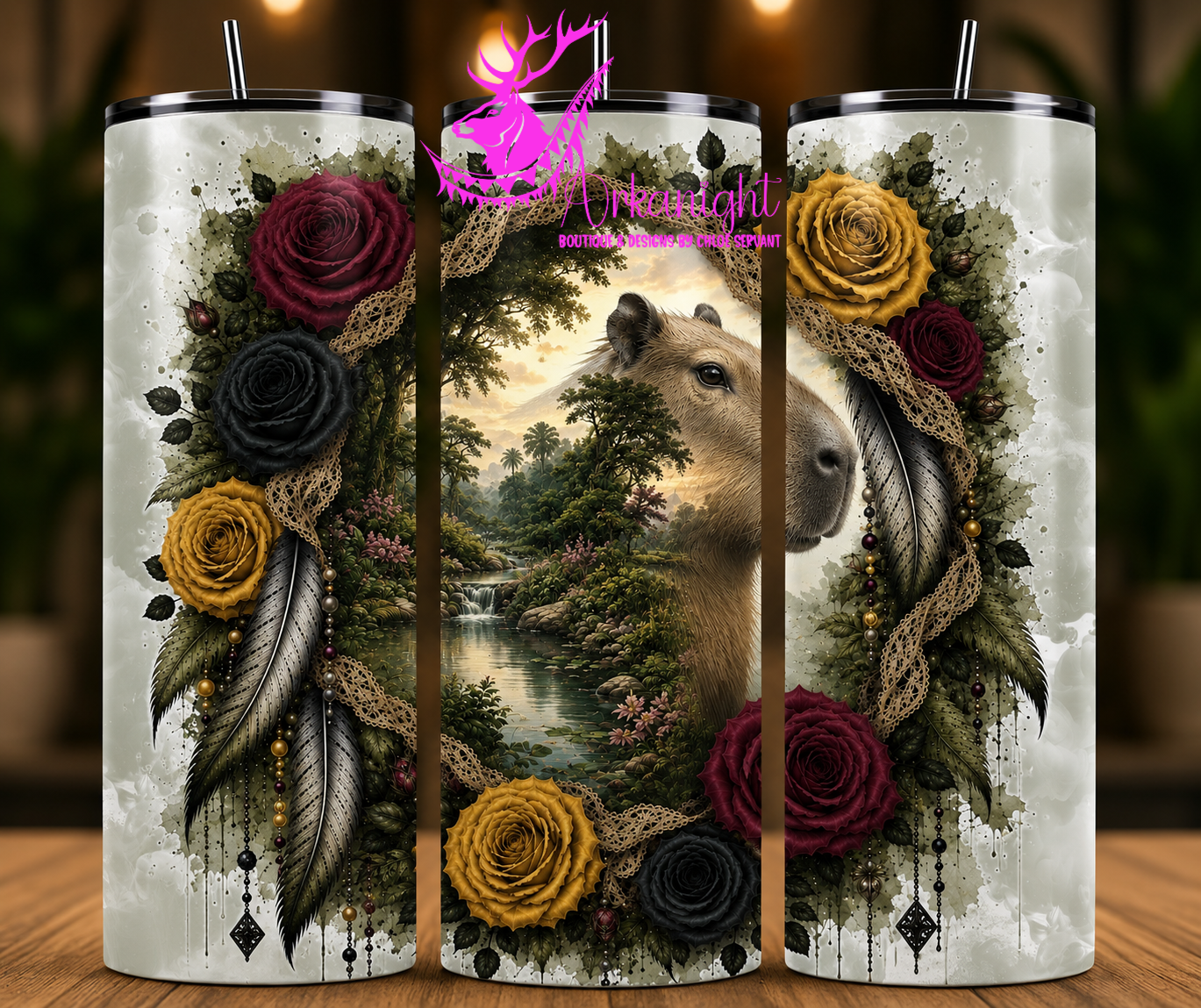 Gourde sur commande - Collection Boho 2026 - Double Exposition ♡ Capybara