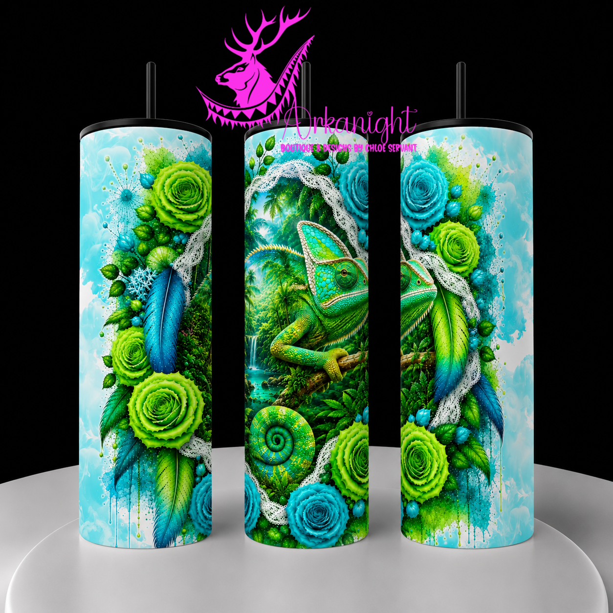Gourde sur commande - Collection Boho 2026 - Double Exposition ♡ Caméléon