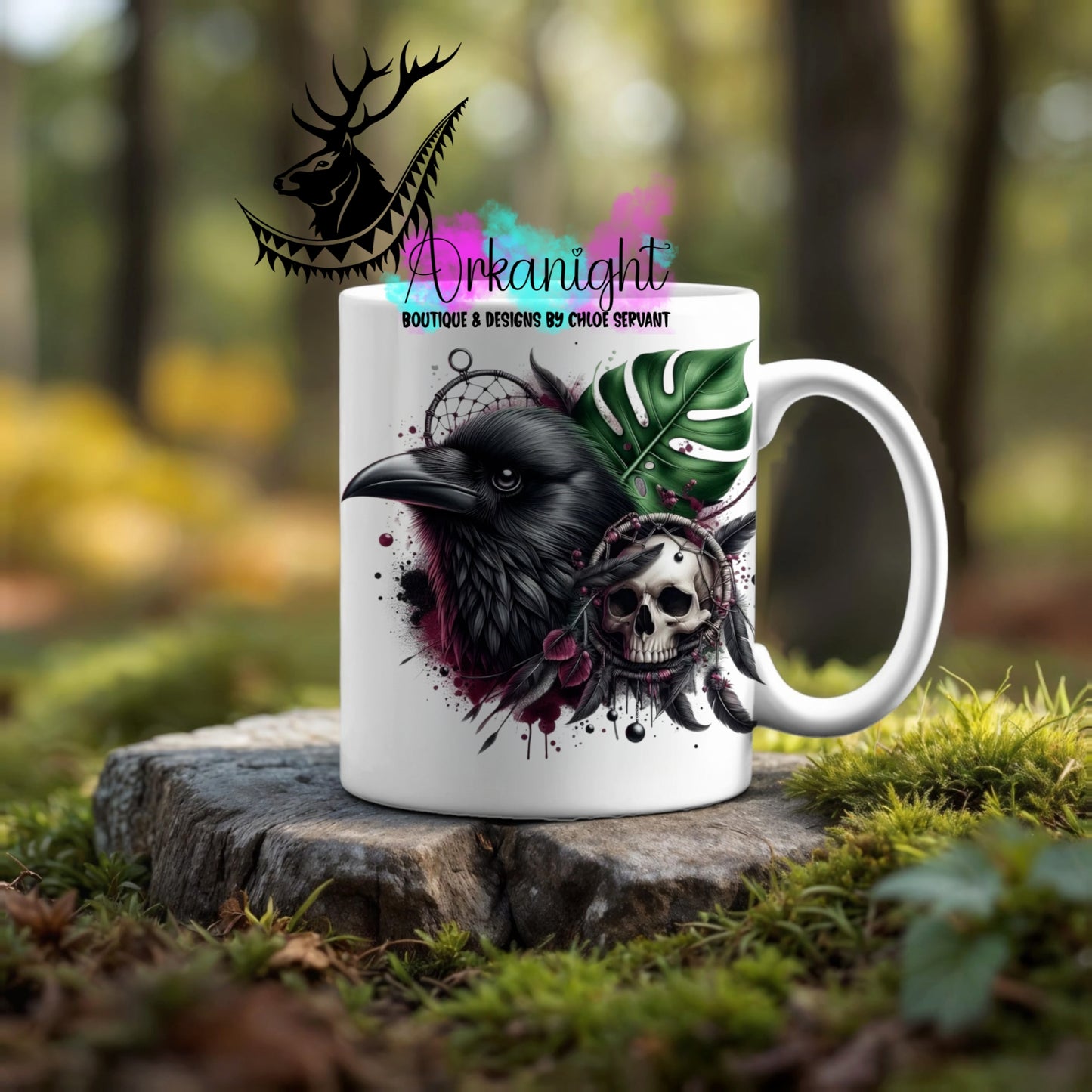 Numérique - Tasse en céramique - Collection Halloween & Witchy ♡ Corbeau