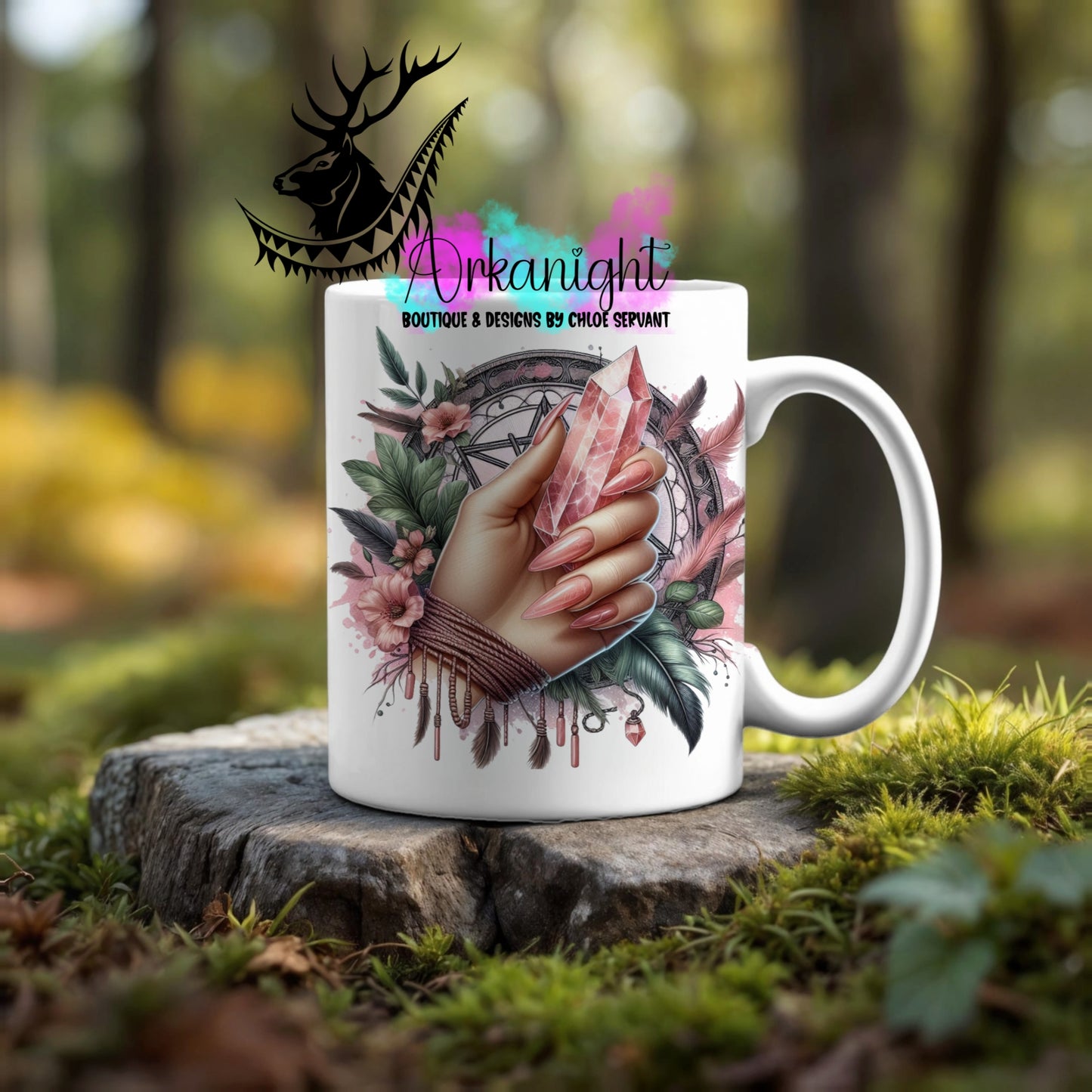 Numérique - Tasse en céramique - Collection Halloween & Witchy ♡ Crystal Rose Quartz