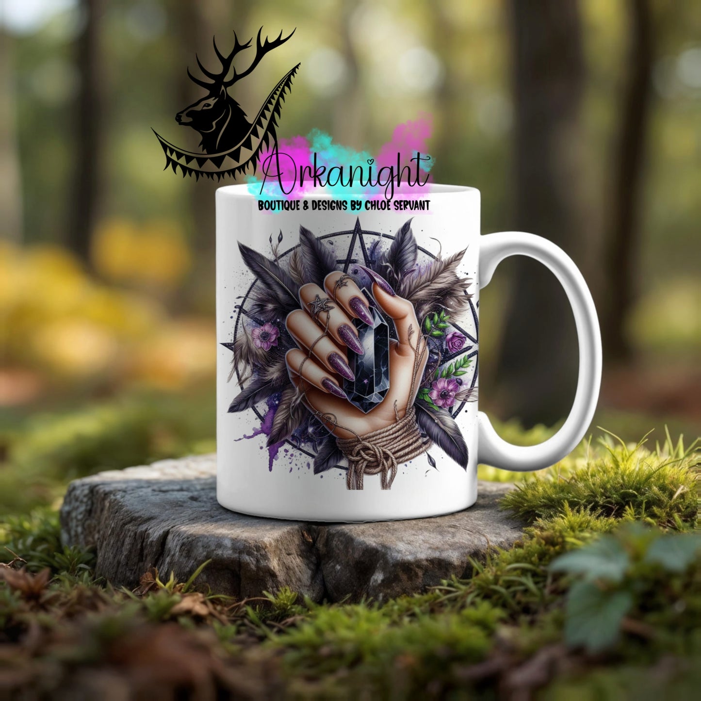 Numérique - Tasse en céramique - Collection Halloween & Witchy ♡ Crystal Black Obsidian ♡ 02