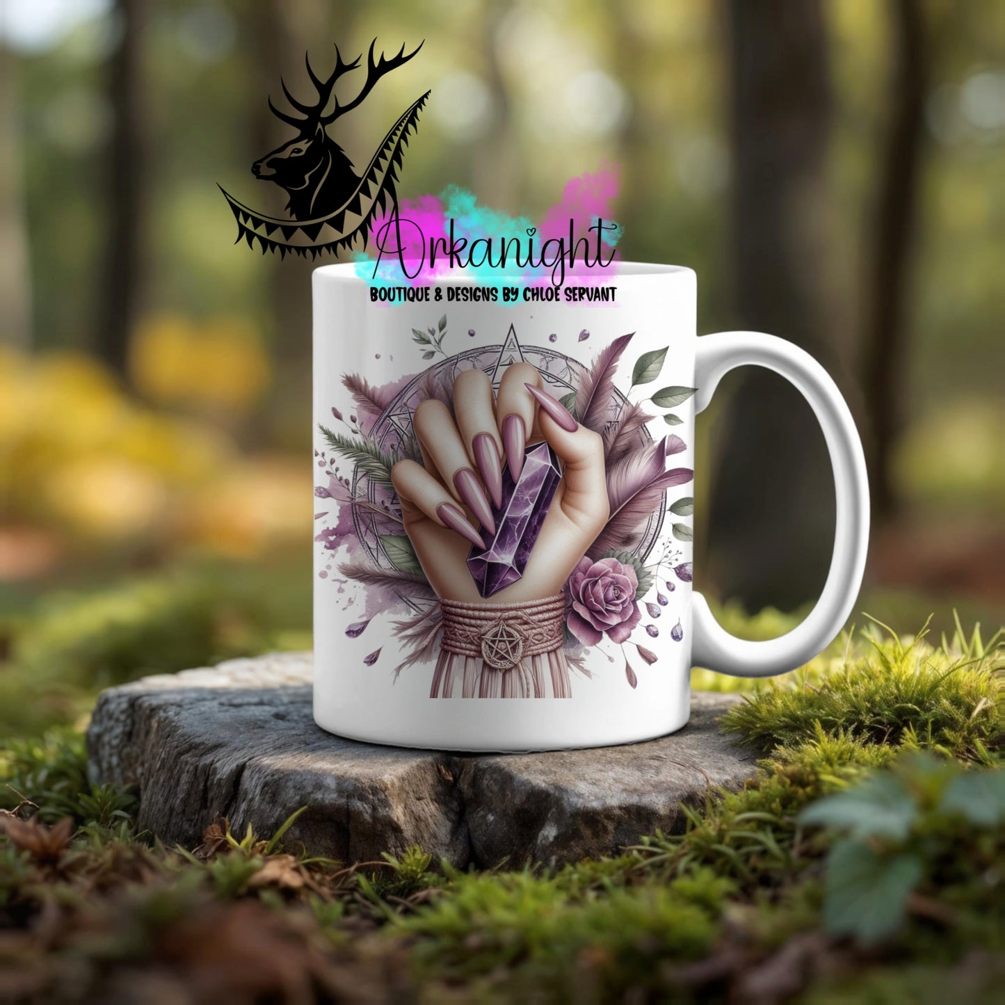 Numérique - Tasse en céramique - Collection Halloween & Witchy ♡ Crystal Améthyste