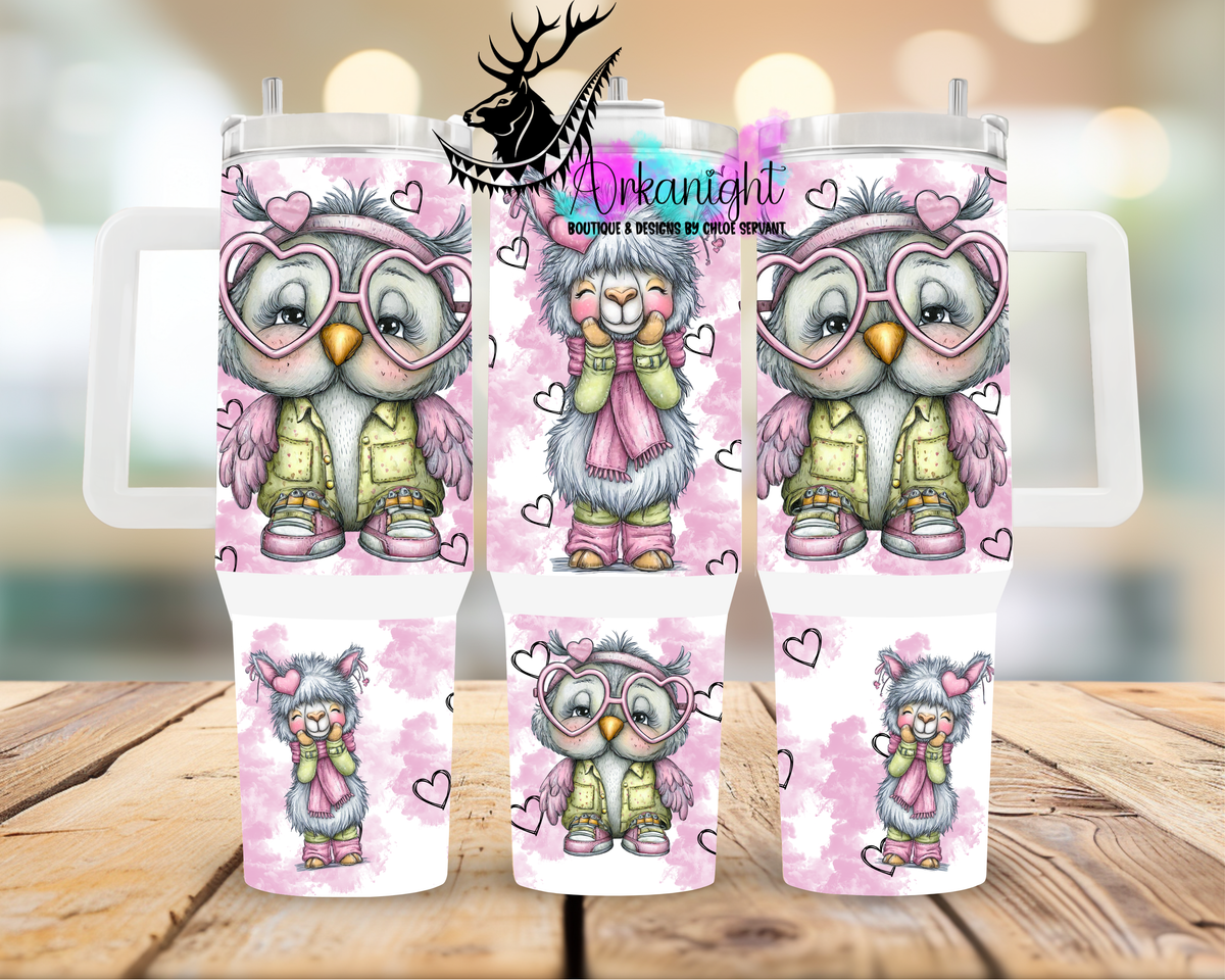 Numérique 40 oz ♡ Collection Saint-Valentin ♡ Hiboux & Alpaga
