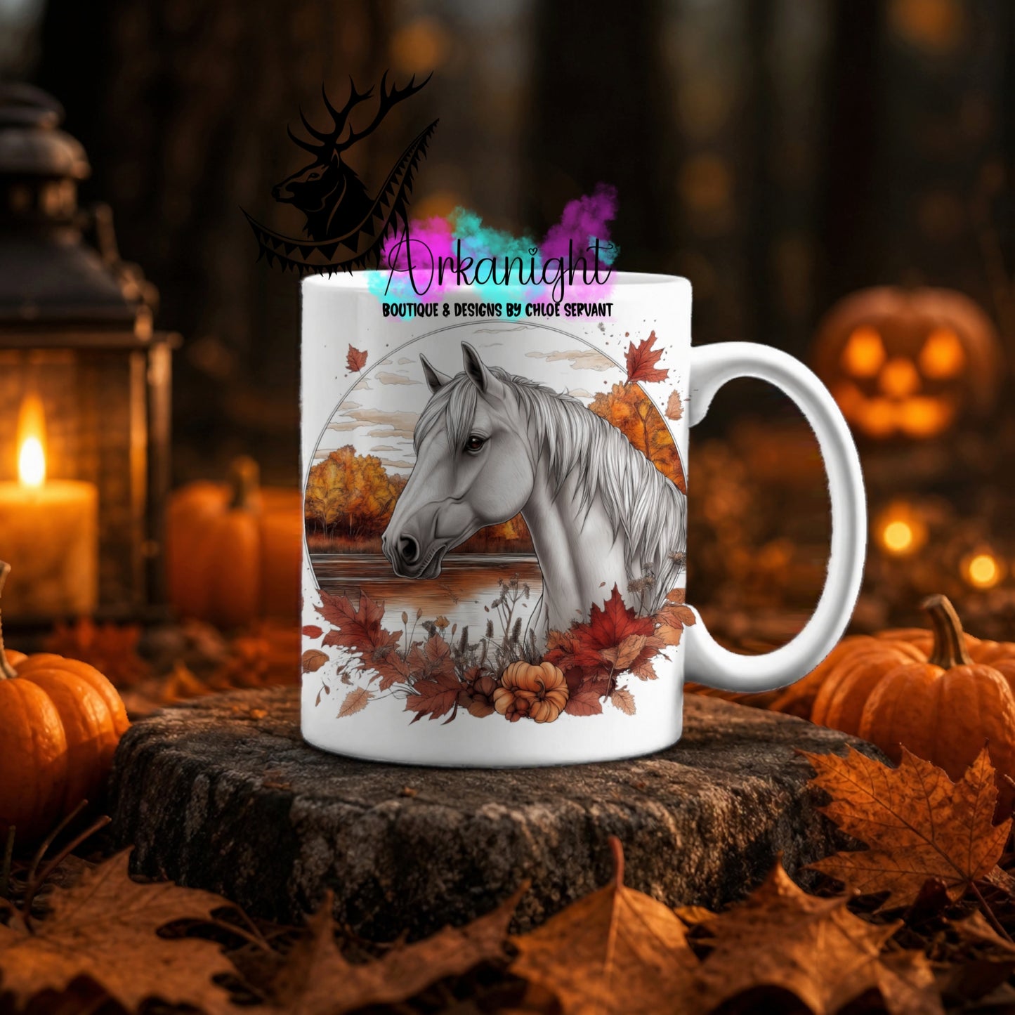 Numérique - Tasse en céramique - Collection Automne ♡ Cheval Blanc - 02