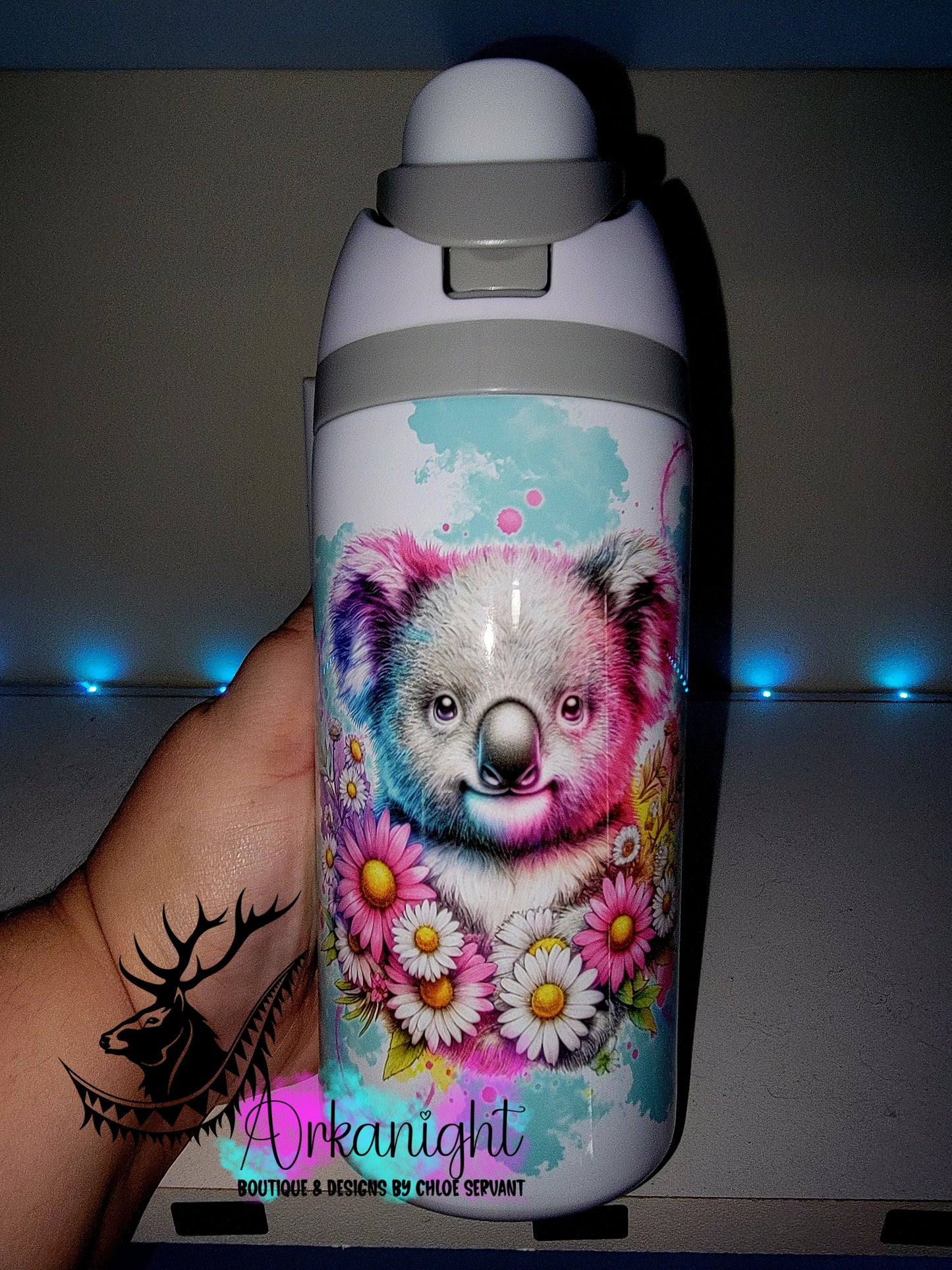 Gourde Owala DUPE 16 oz pour enfant - Sur Commande - Collection Vivid Colors & Flowers ♡ Koala