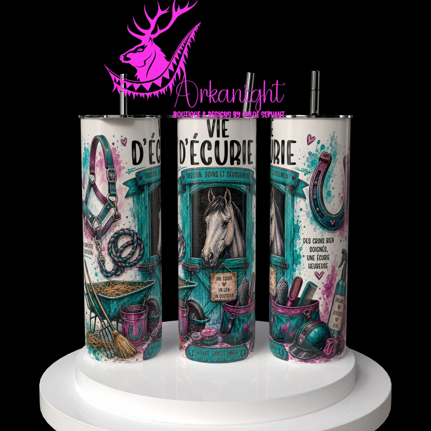 Gourde sur commande - Collection Occupation & Passion - Vie d'écurie