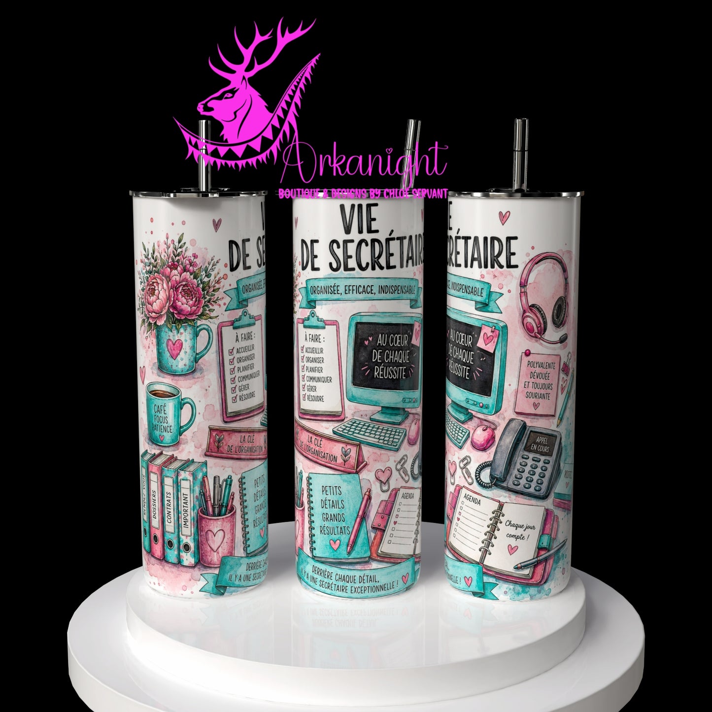 Gourde sur commande - Collection Occupation & Passion - Vie de Secrétaire