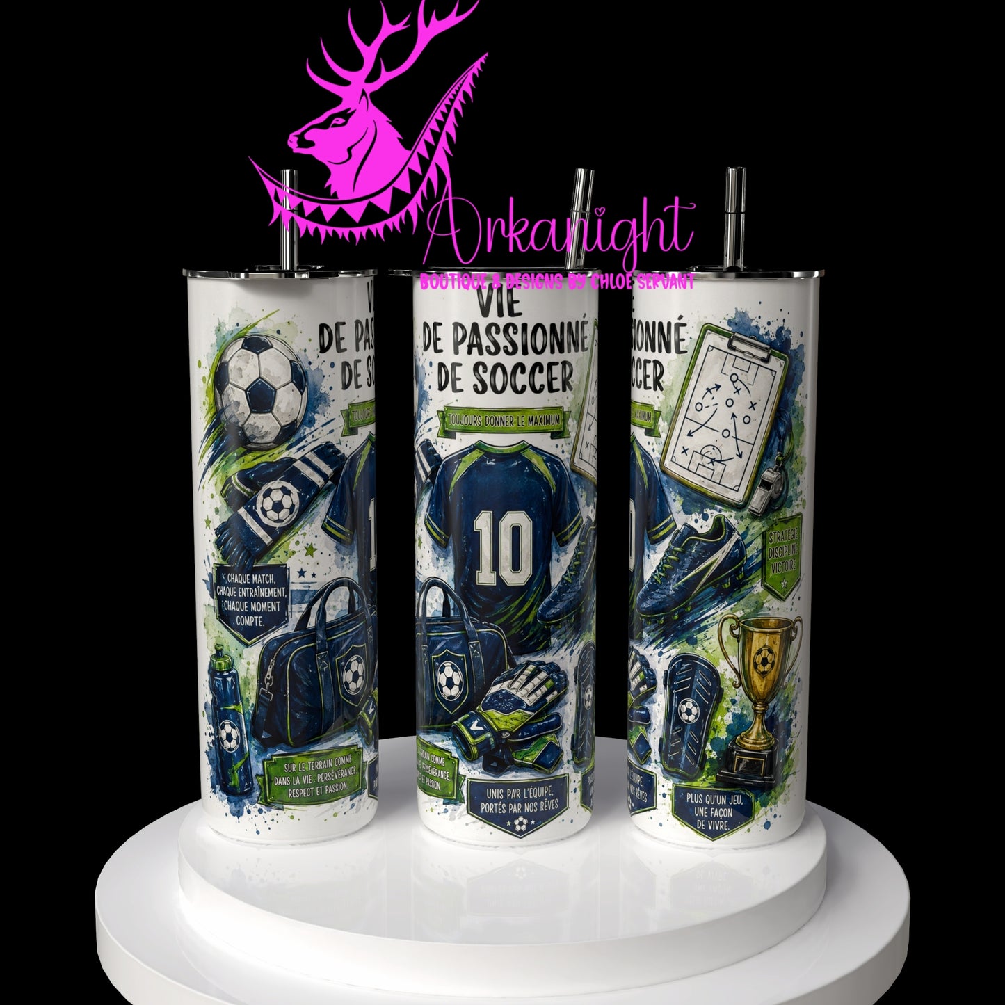 Gourde sur commande - Collection Occupation & Passion - Passionné de Soccer