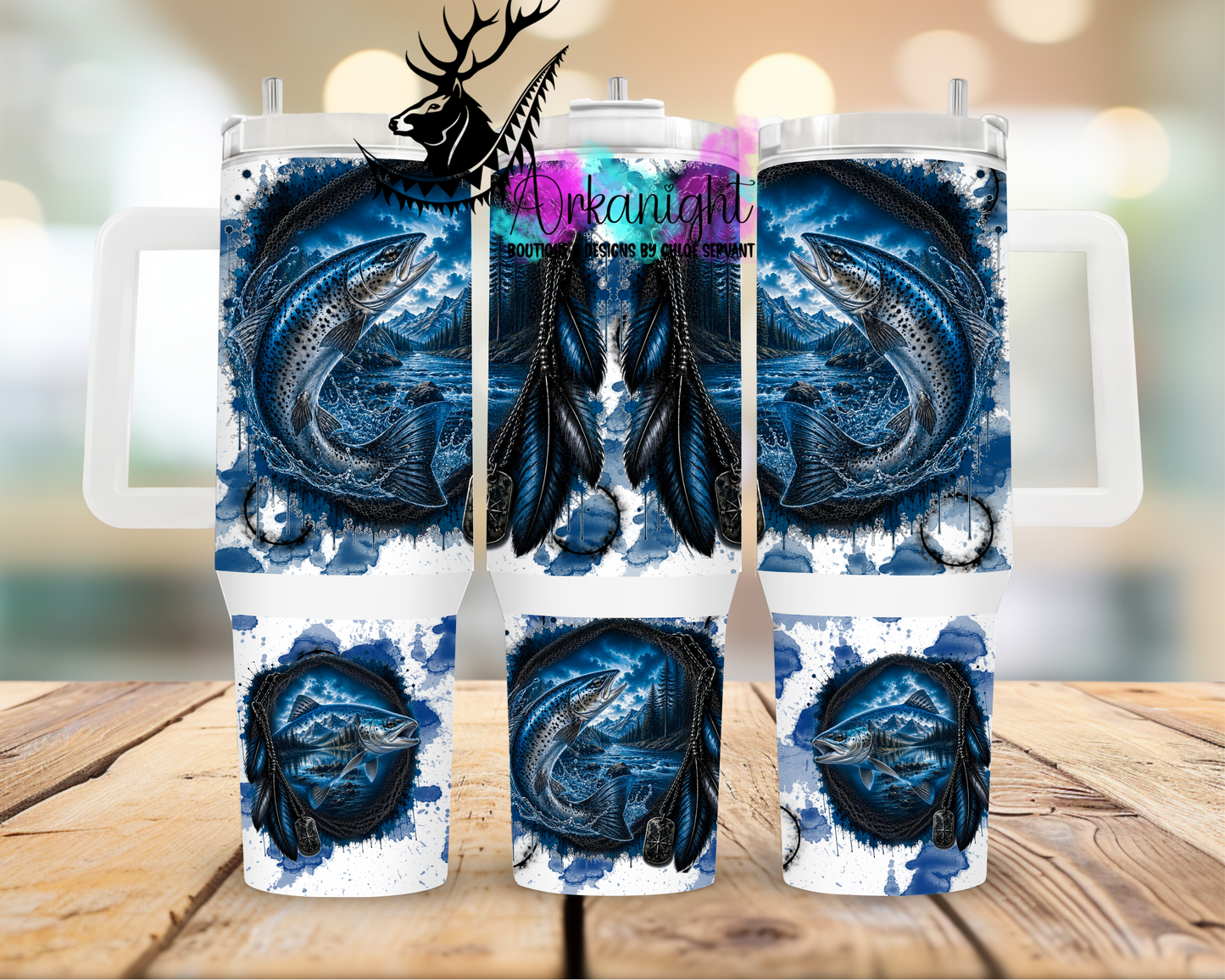Gourde 40 oz sur commande ♡ Collection Boho 2026 - Double Exposition - Truite