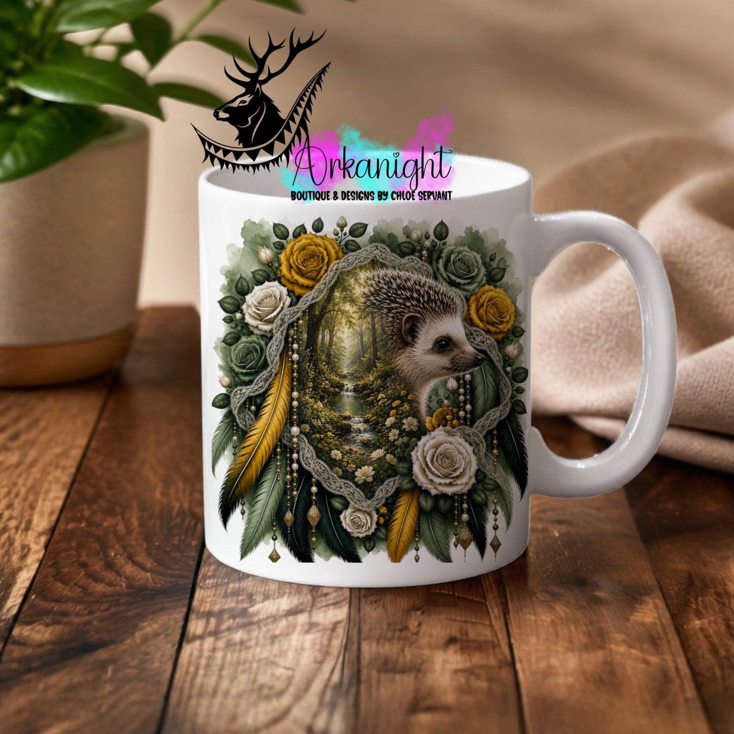 Tasse en céramique sur commande - Collection Boho 2026 ♡ Double Exposition ♡ Hérisson