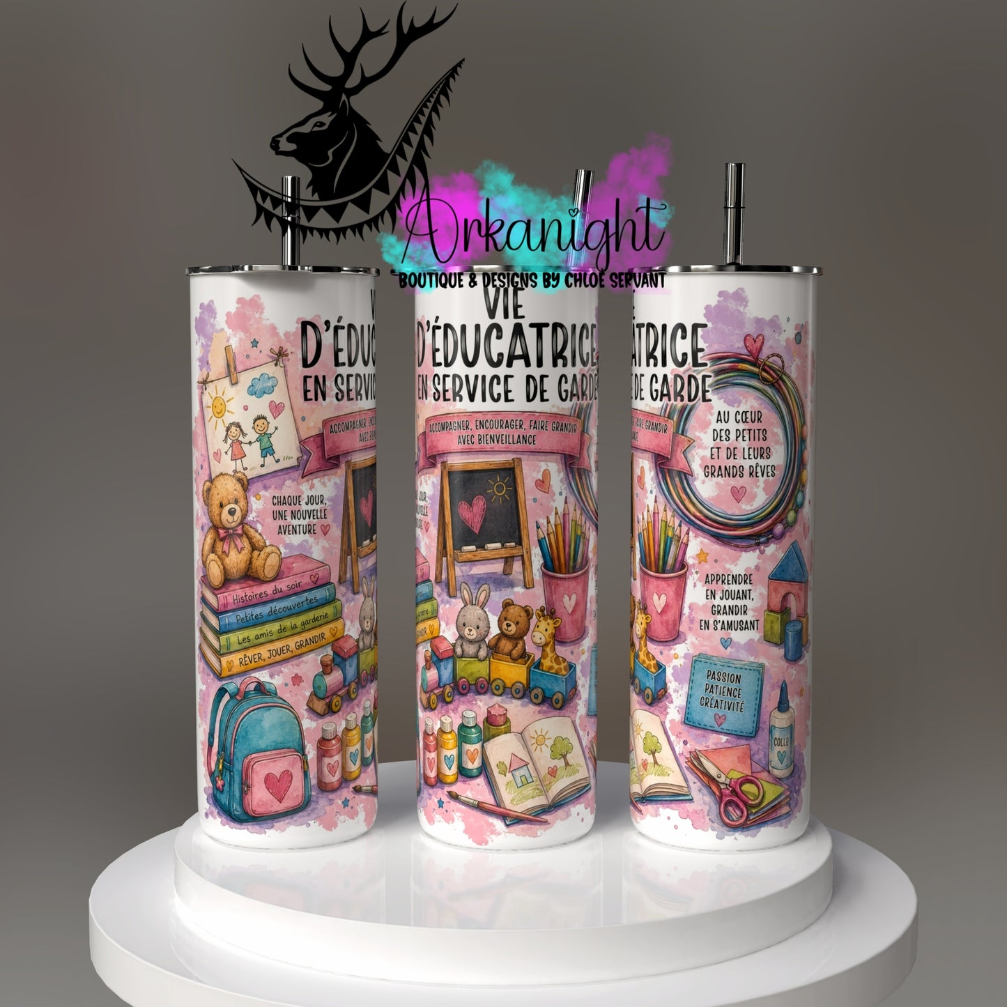 Gourde sur commande - Collection Occupation & Passion - Éducatrice en service de garde