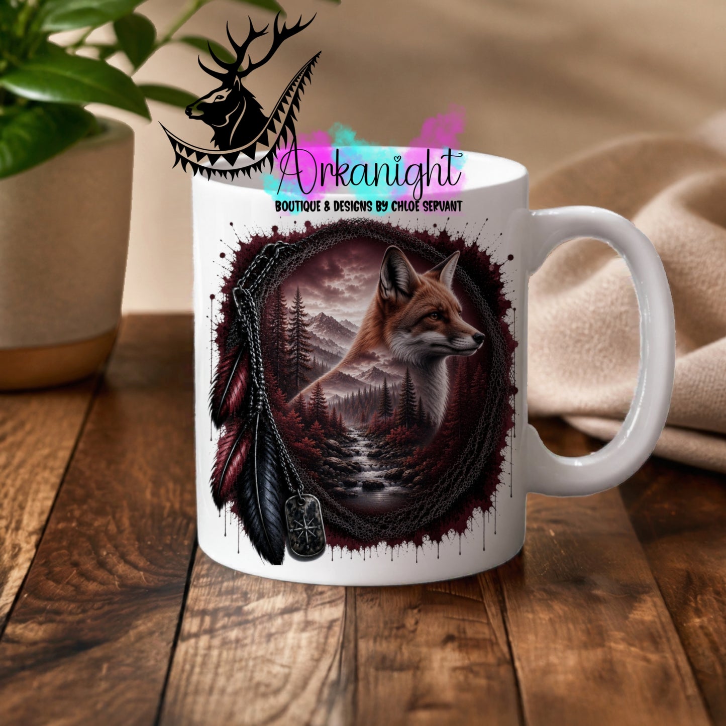 Tasse en céramique sur commande - Collection Boho 2026 ♡ Double Exposition ♡ Renard