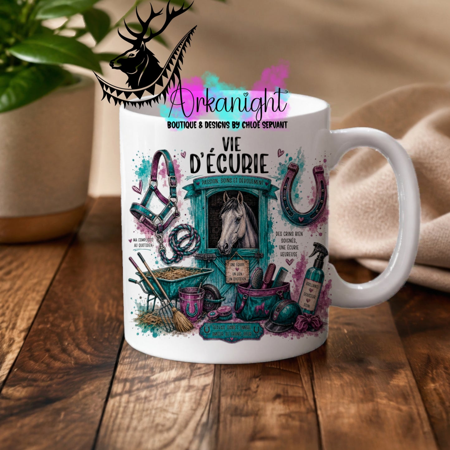 Tasse en céramique sur commande - Collection Occupation & Passion ♡ Vie d'écurie