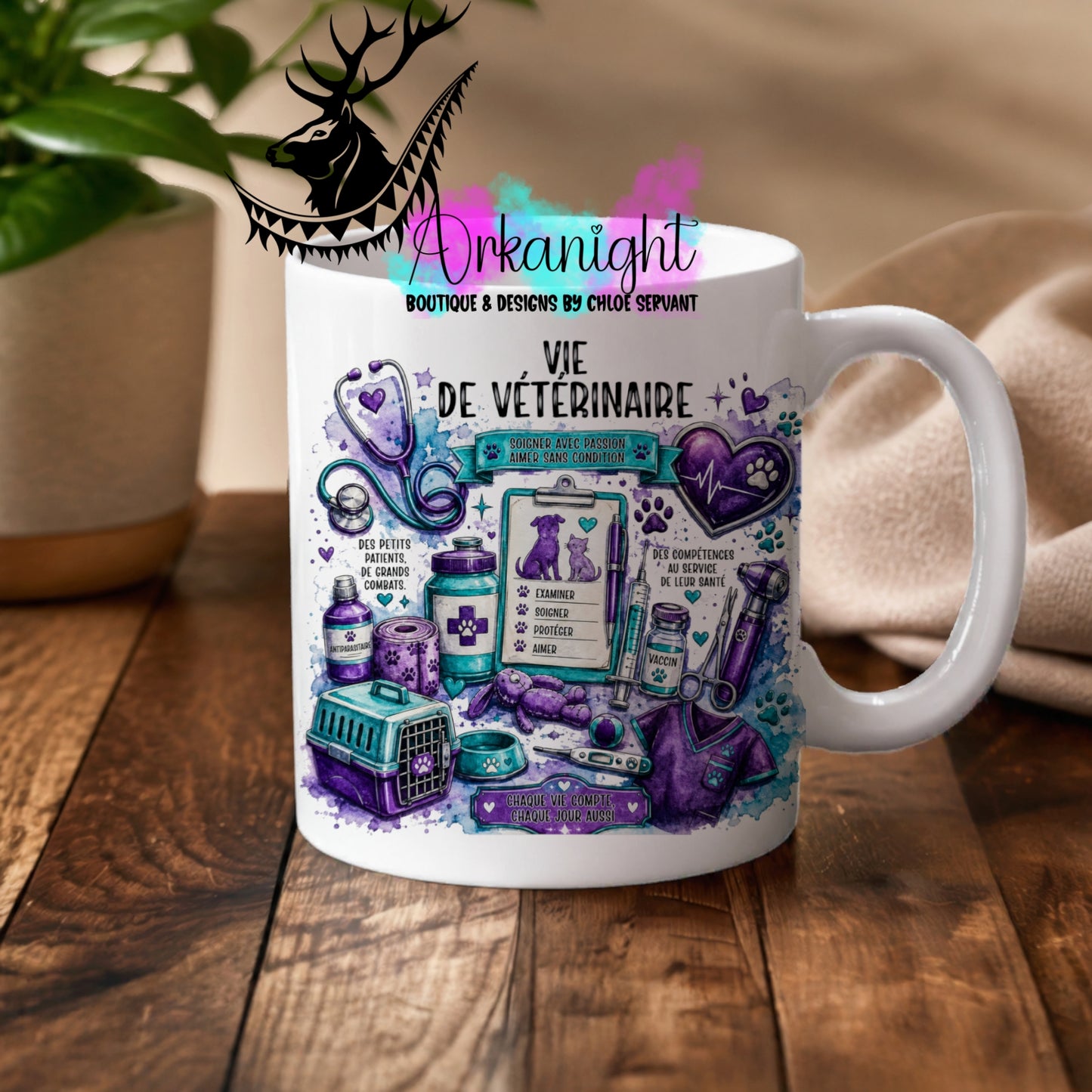 Tasse en céramique sur commande - Collection Occupation & Passion ♡ Vie de Vétérinaire
