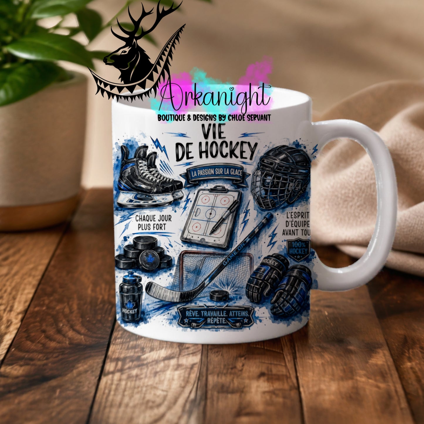 Tasse en céramique sur commande - Collection Occupation & Passion ♡ Vie de Hockey