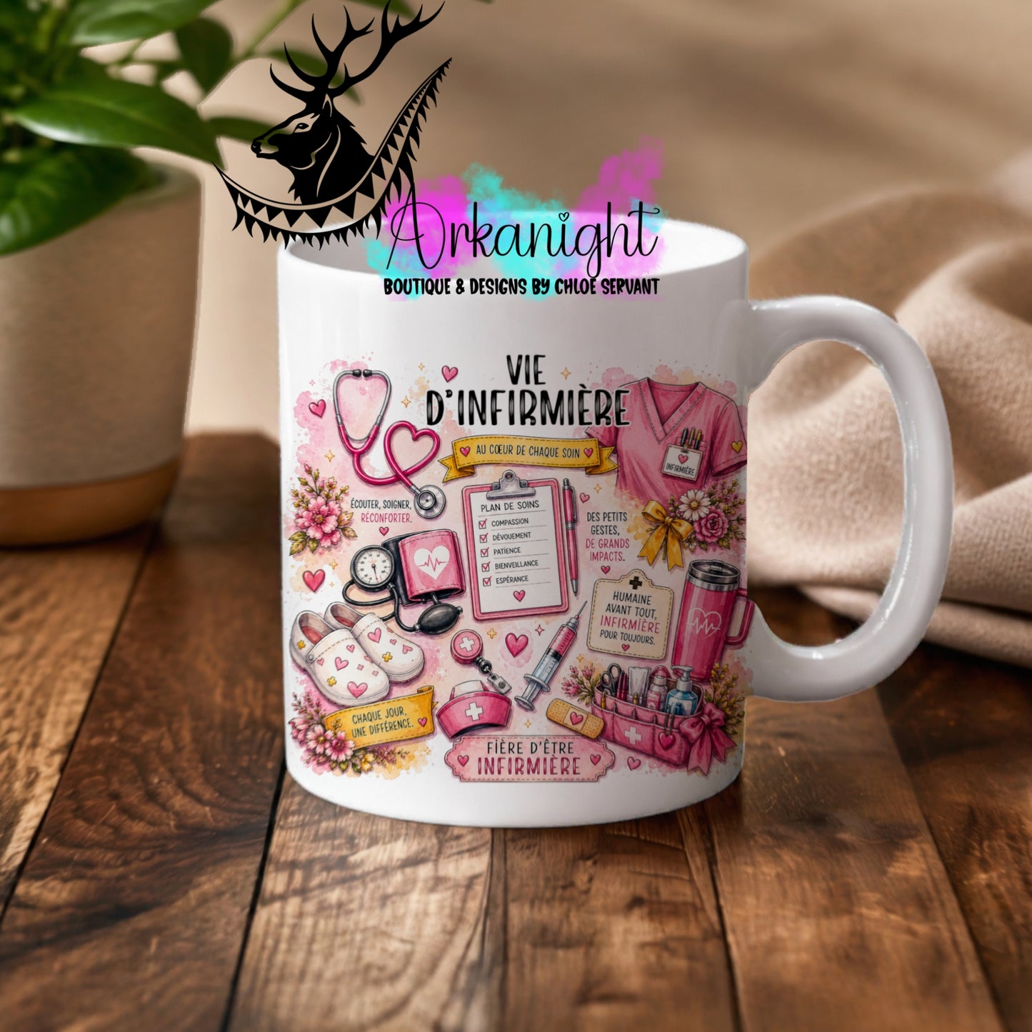Tasse en céramique sur commande - Collection Occupation & Passion ♡ Vie d'infirmière